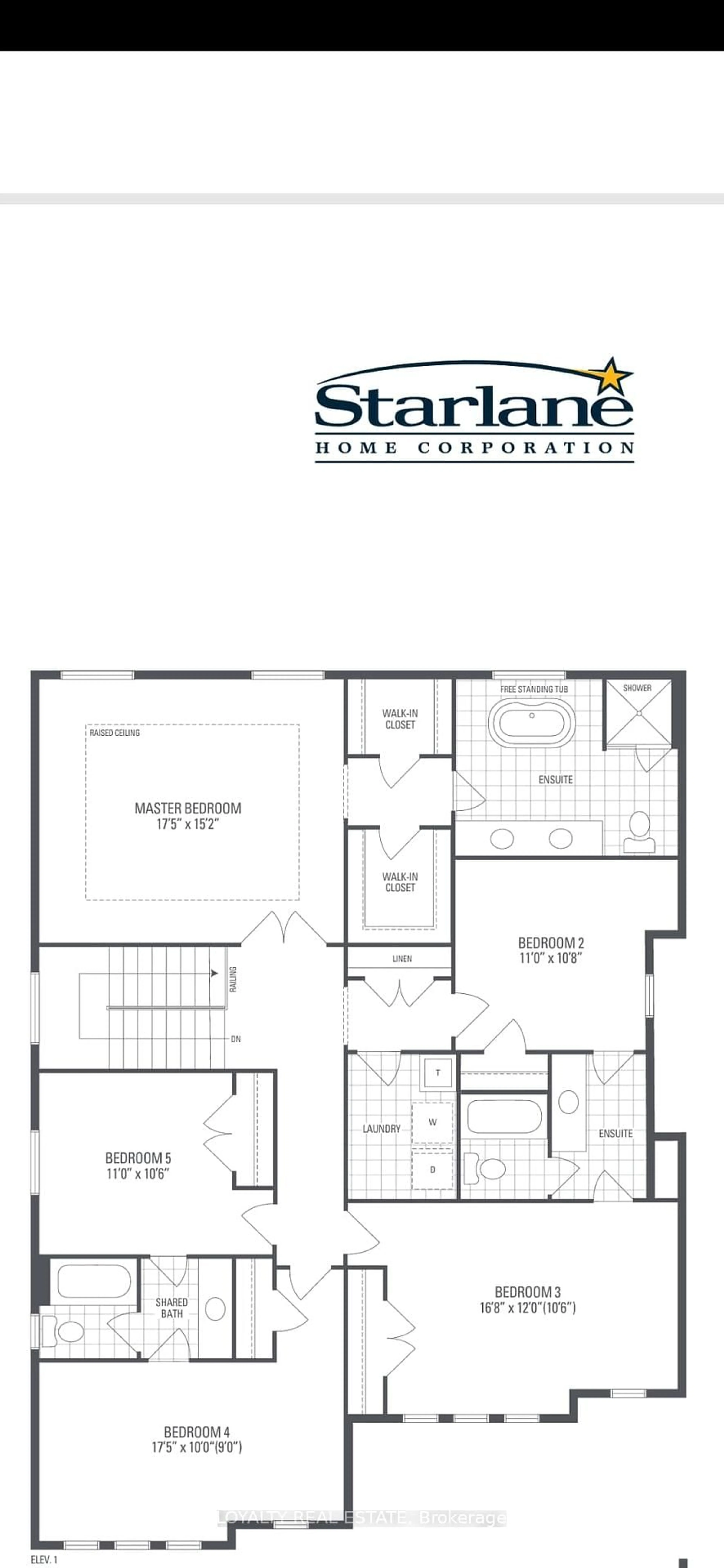 Floor plan for Lot 1 NORTH PARK Blvd, Oakville Ontario L6M 1P7