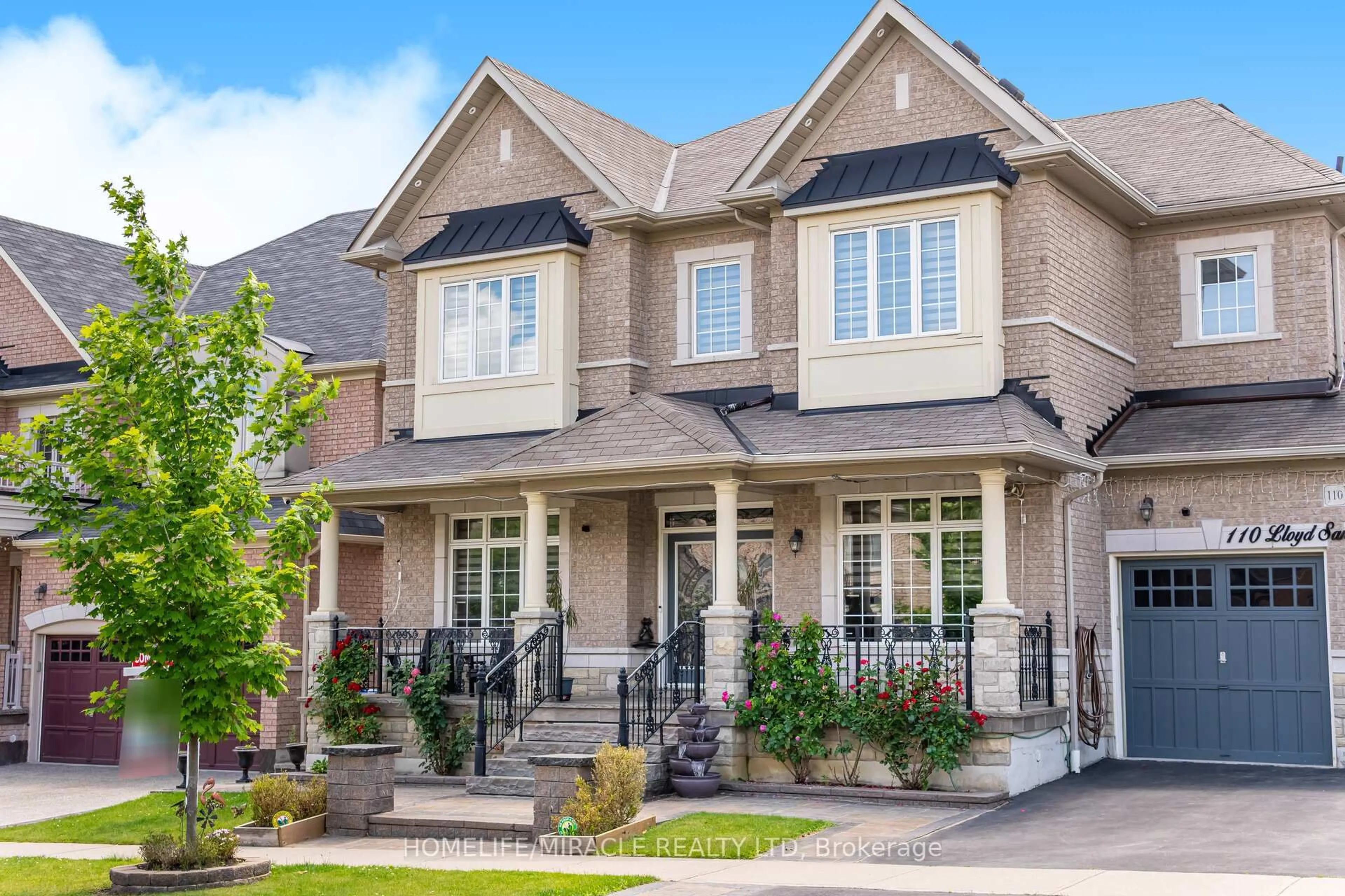 Home with brick exterior material, street for 110 Lloyd Sanderson Dr, Brampton Ontario L6Y 0G8