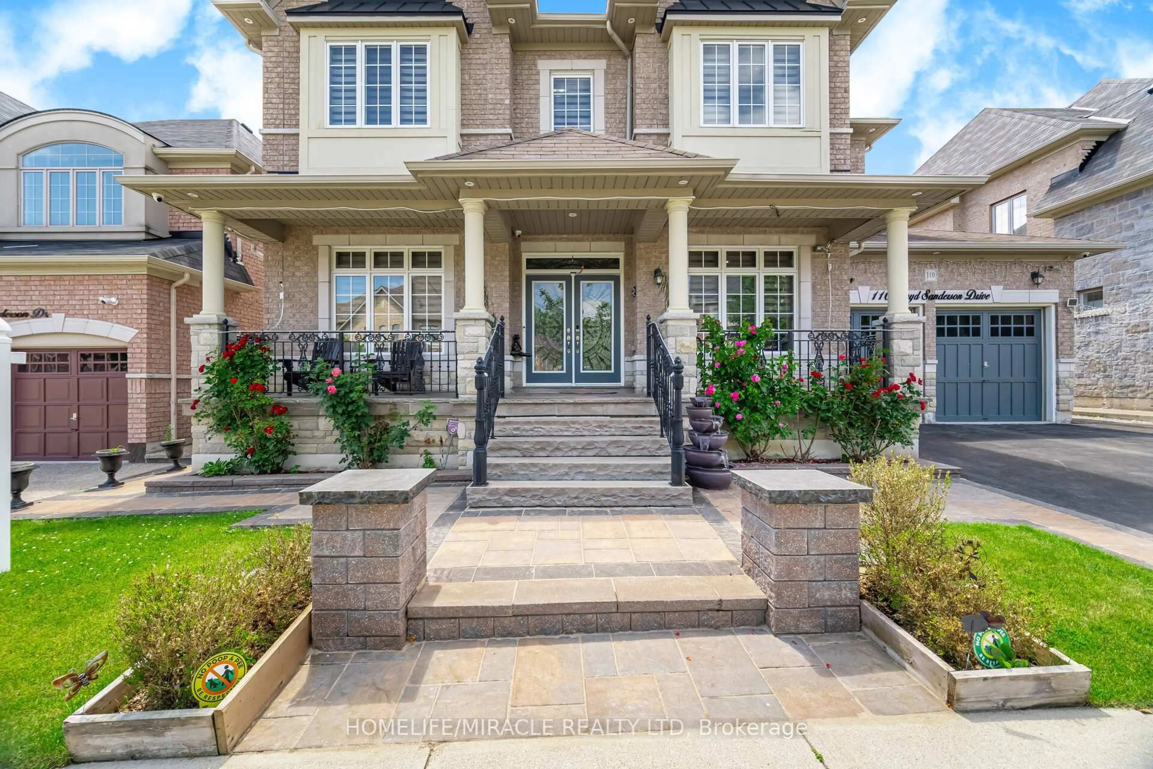 Home with brick exterior material, street for 110 Lloyd Sanderson Dr, Brampton Ontario L6Y 0G8