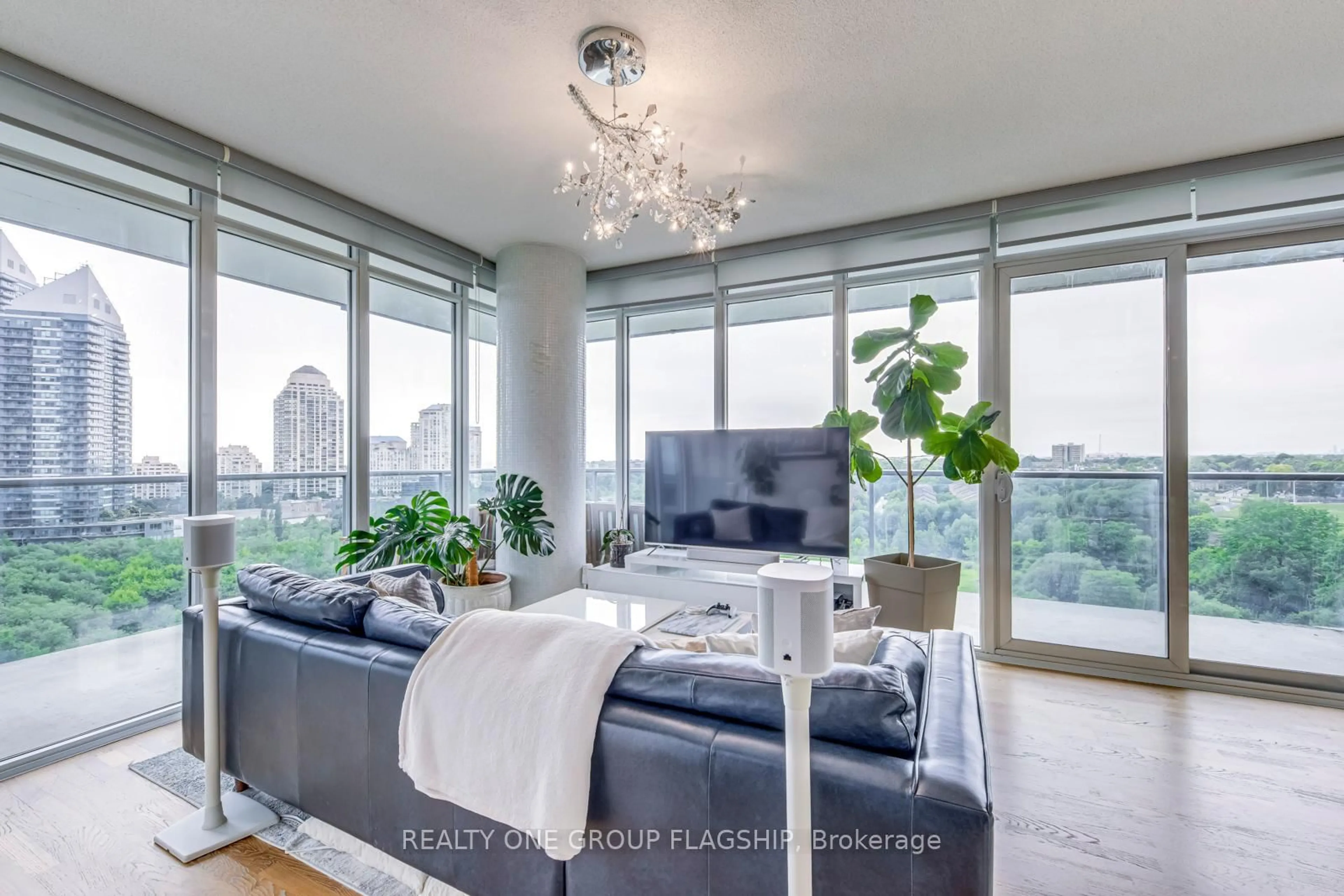 Living room with furniture, unknown for 88 Park Lawn Rd #1105, Toronto Ontario M8Y 0B5