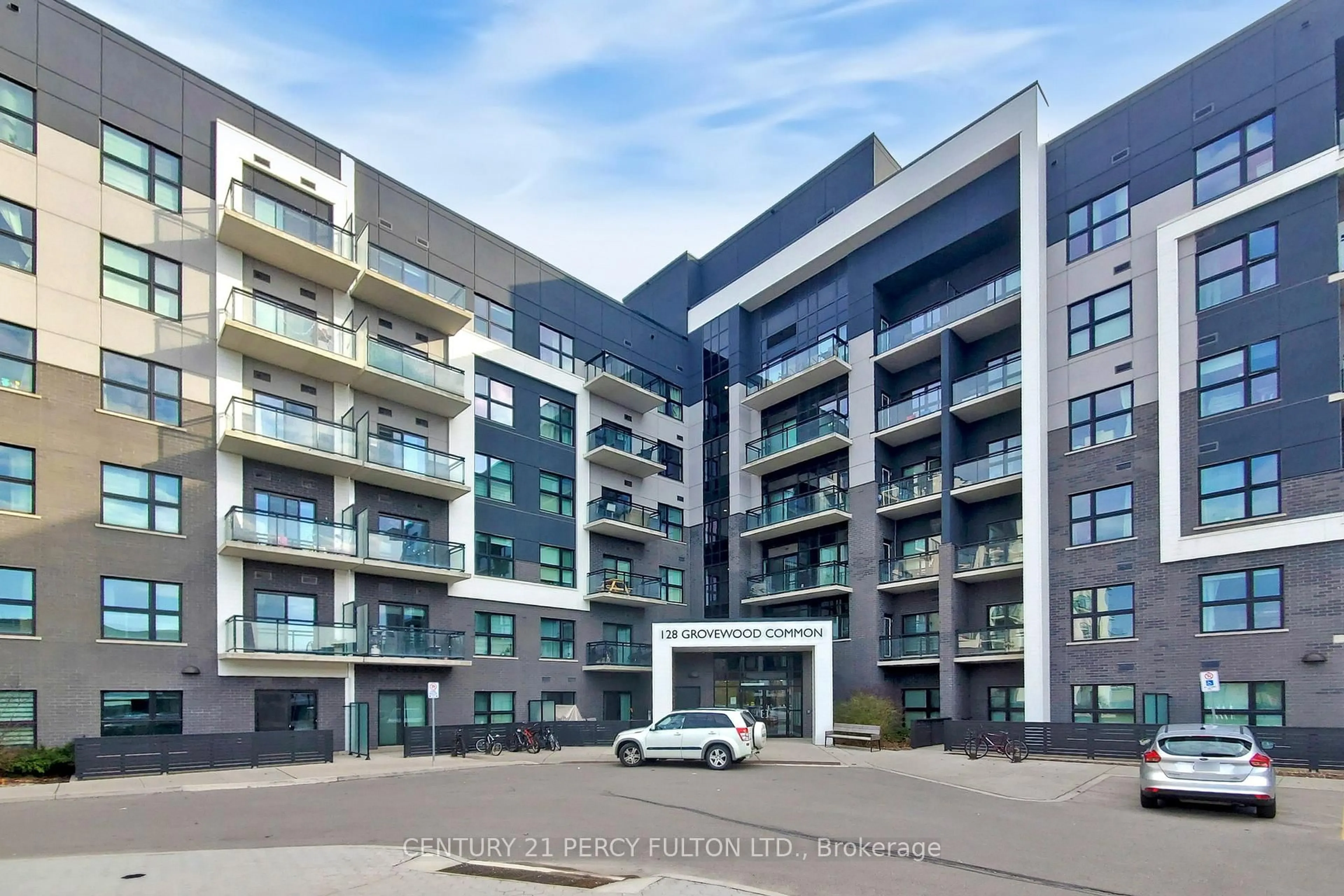 A pic from outside/outdoor area/front of a property/back of a property/a pic from drone, street for 128 Grovewood Common #320, Oakville Ontario L6H 0X3