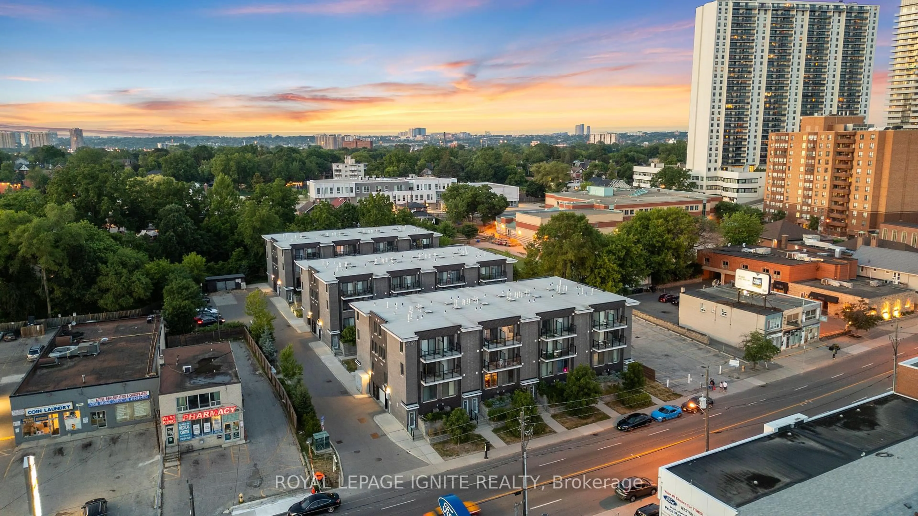 A pic from outside/outdoor area/front of a property/back of a property/a pic from drone, city buildings view from balcony for 2063 Weston Rd #Unit  2, Toronto Ontario M9N 1X7