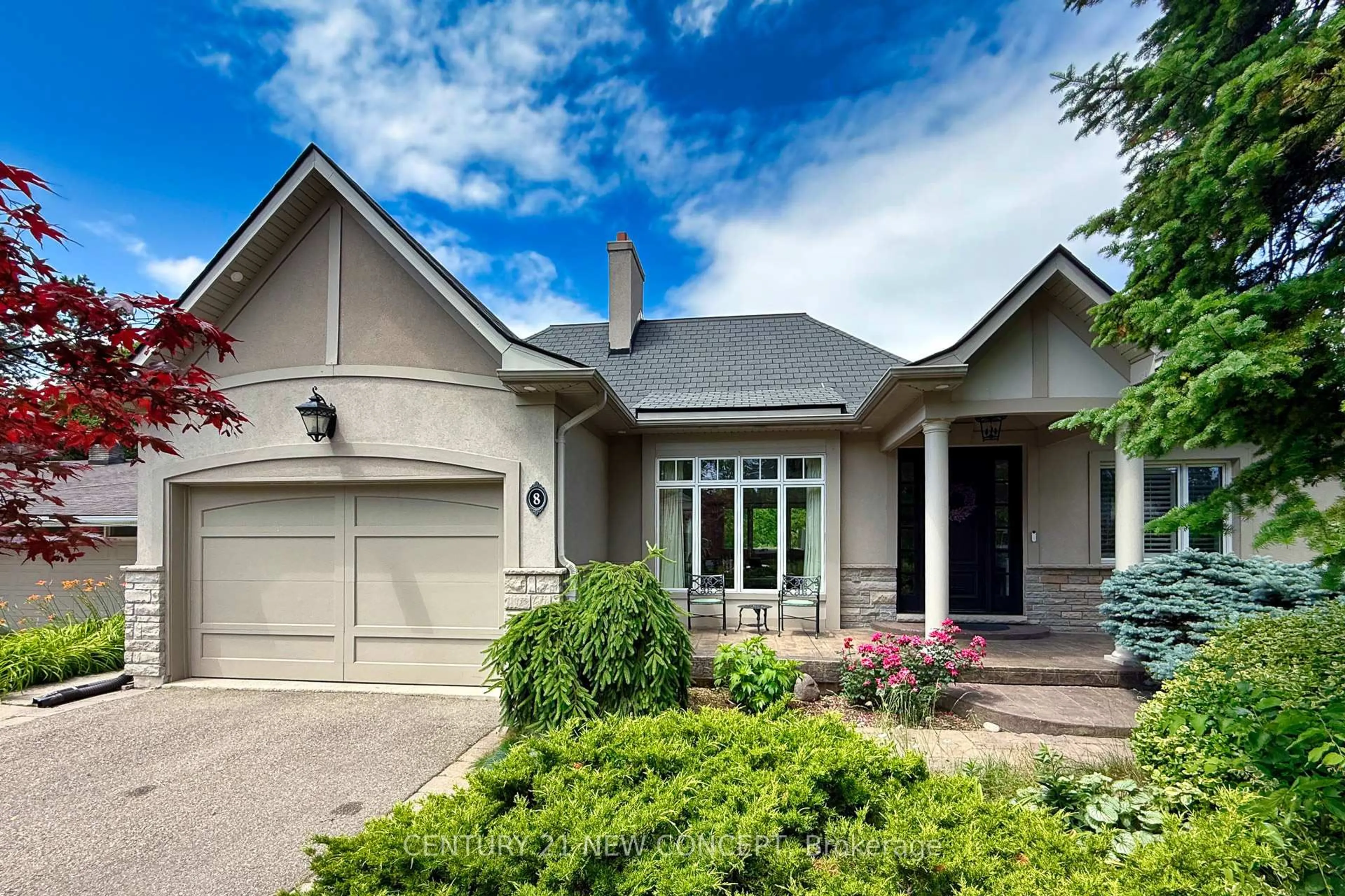 Home with brick exterior material, street for 8 Echo Valley Rdge, Toronto Ontario M9B 2B3