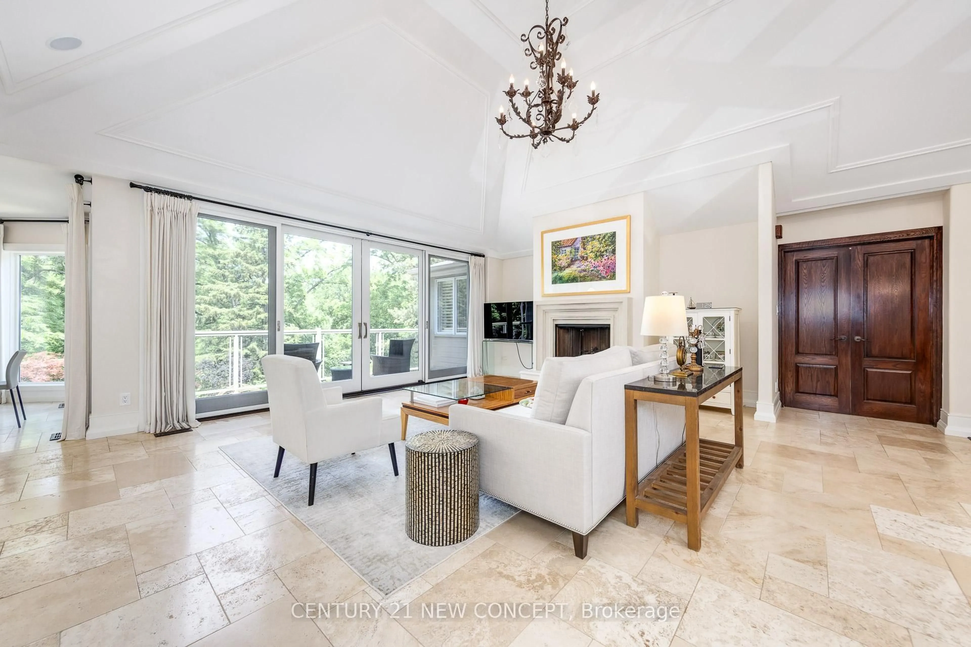 Living room with furniture, ceramic/tile floor for 8 Echo Valley Rdge, Toronto Ontario M9B 2B3