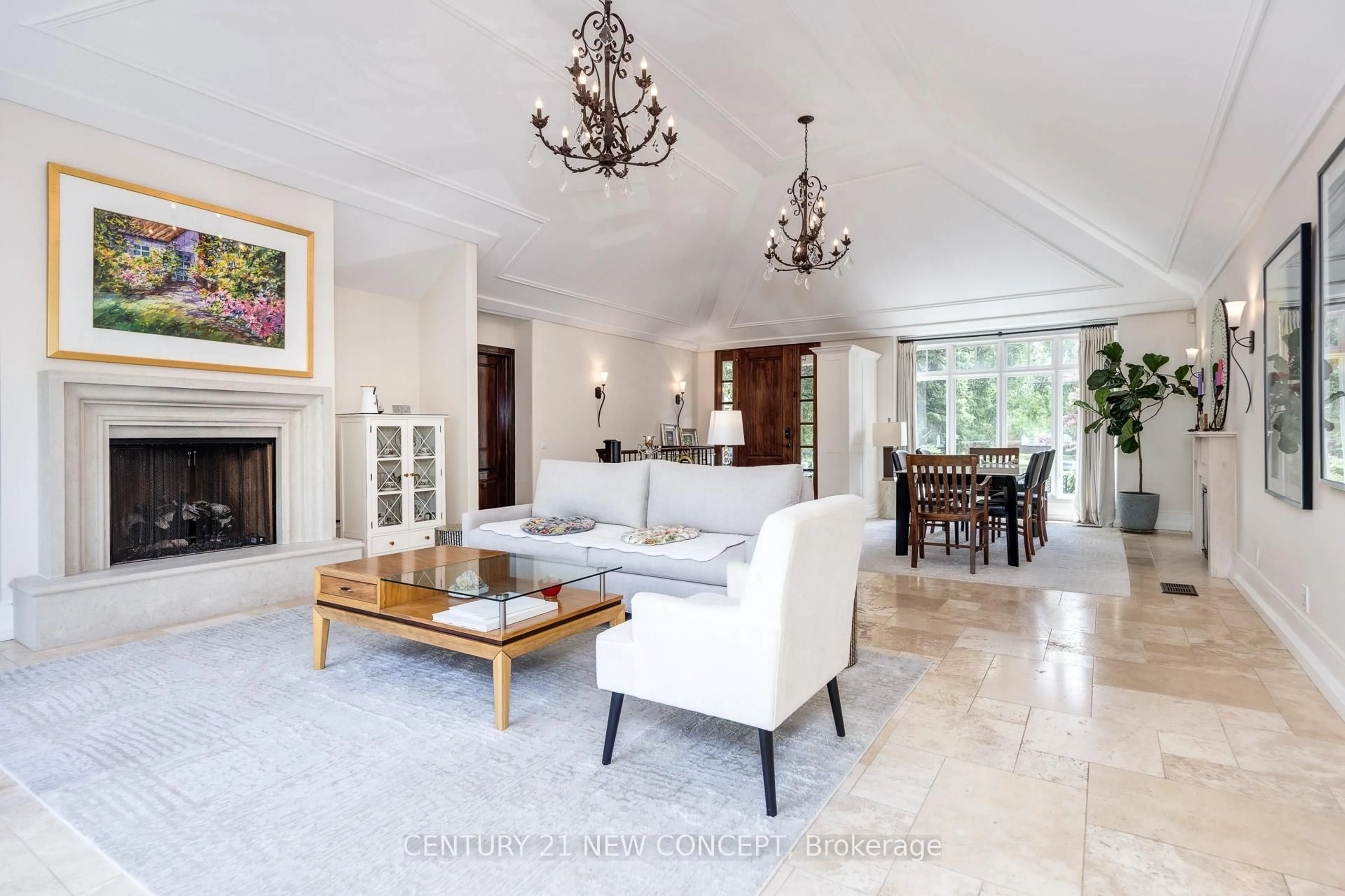 Living room with furniture, ceramic/tile floor for 8 Echo Valley Rdge, Toronto Ontario M9B 2B3