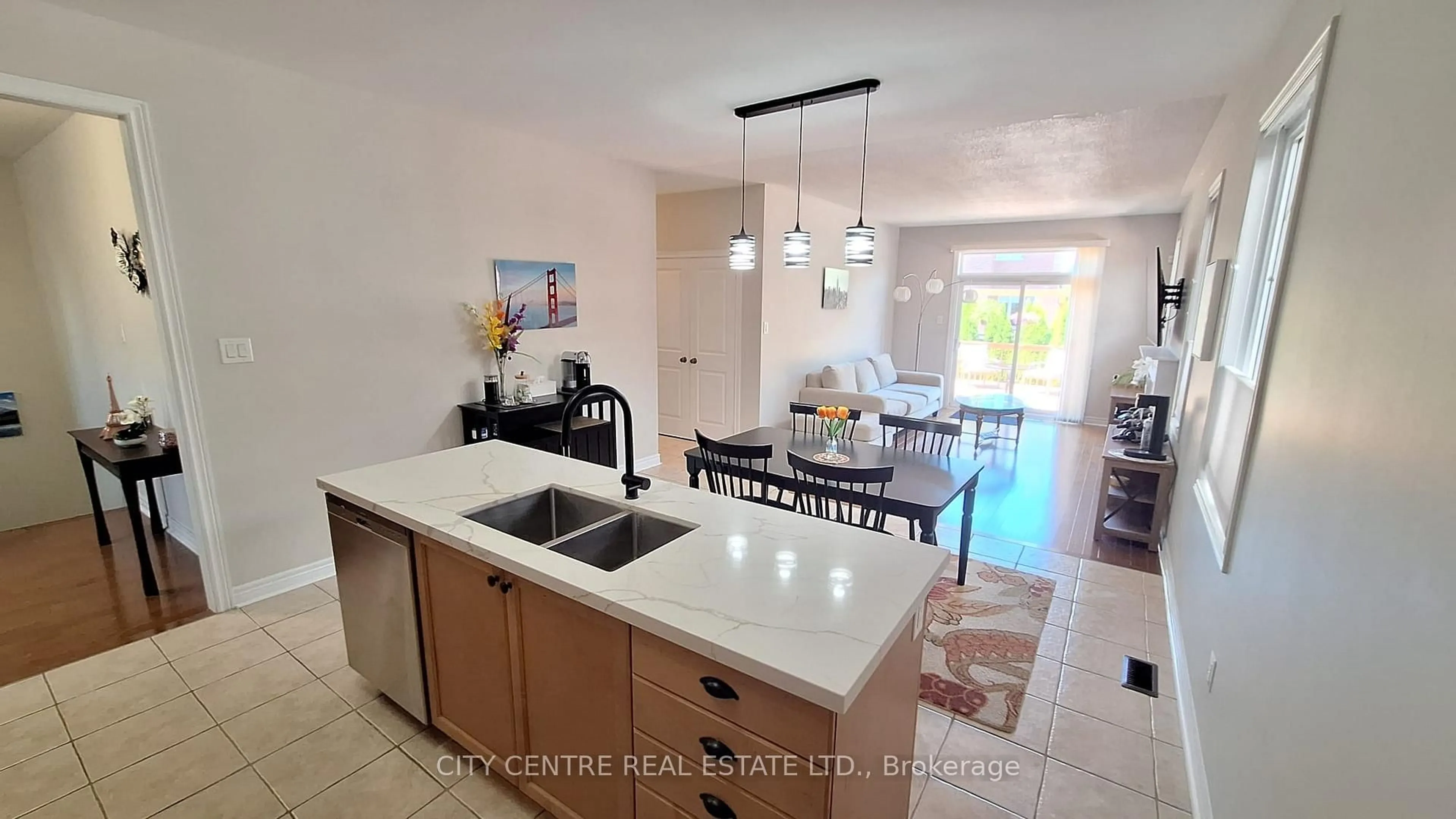 Open concept kitchen, ceramic/tile floor for 52 Atchison Dr, Caledon Ontario L7C 3R5