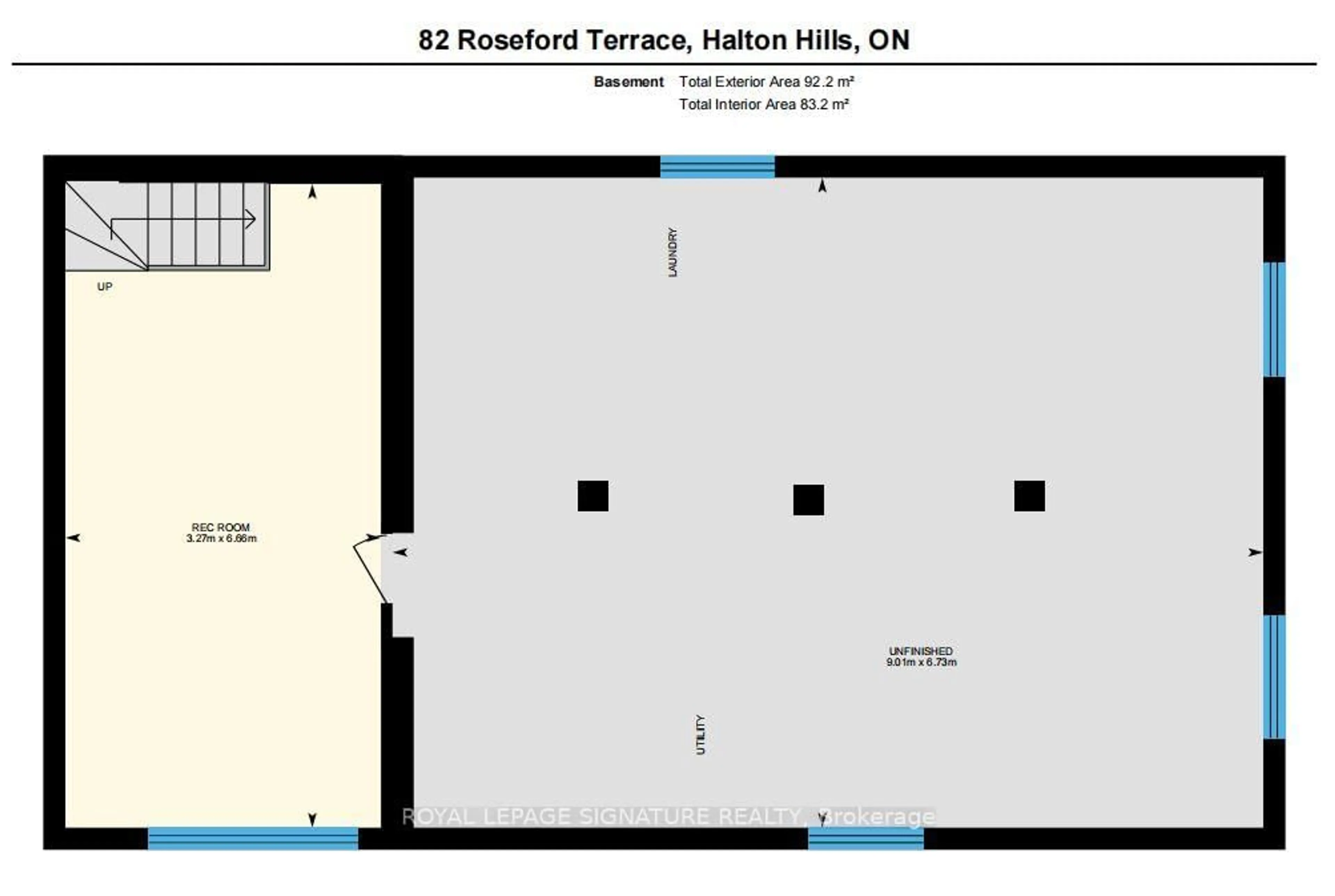 Floor plan for 82 Roseford Terr, Halton Hills Ontario L7J 2L3