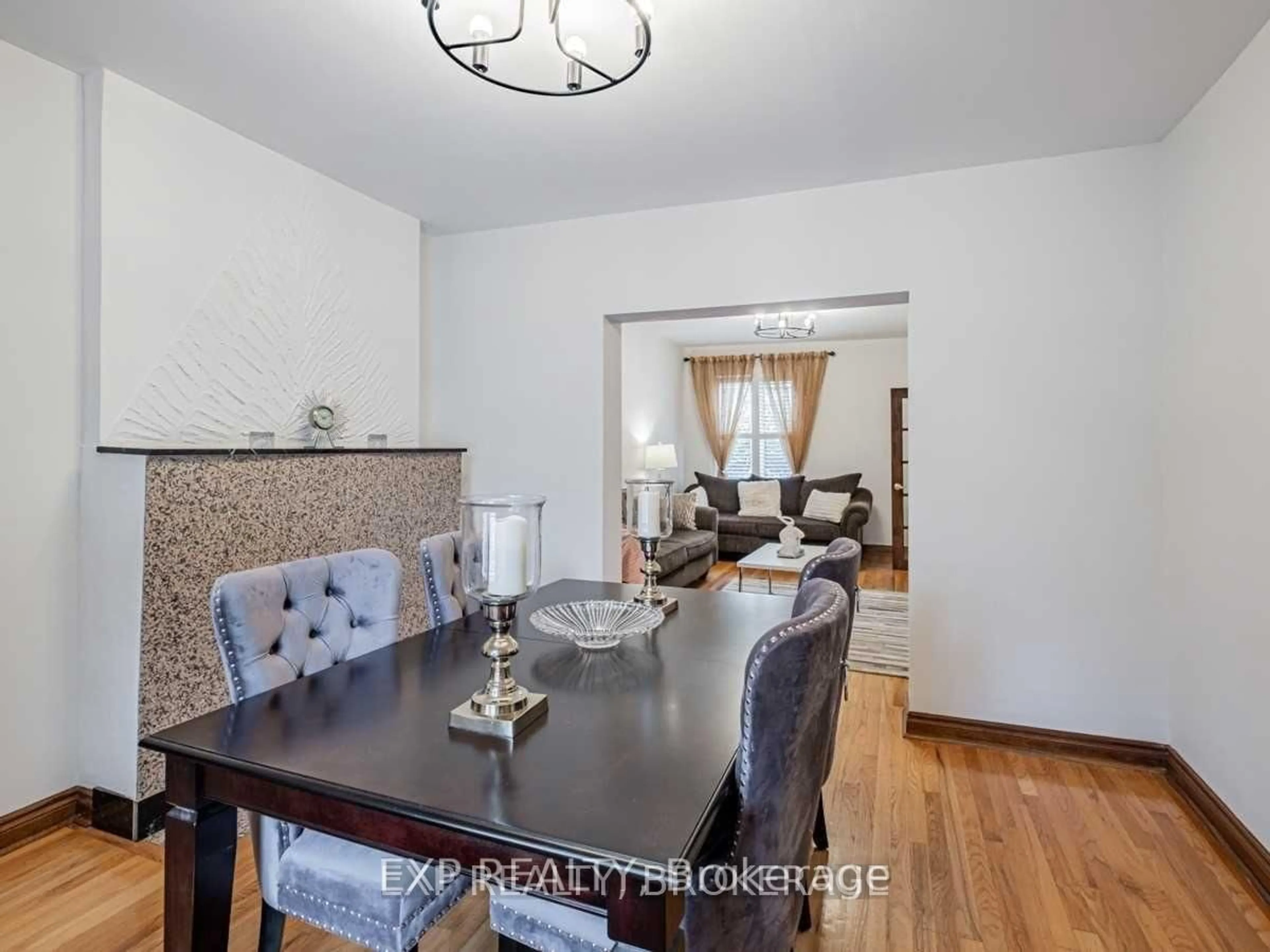 Dining room, wood/laminate floor for 62 Aziel St, Toronto Ontario M6P 2N9