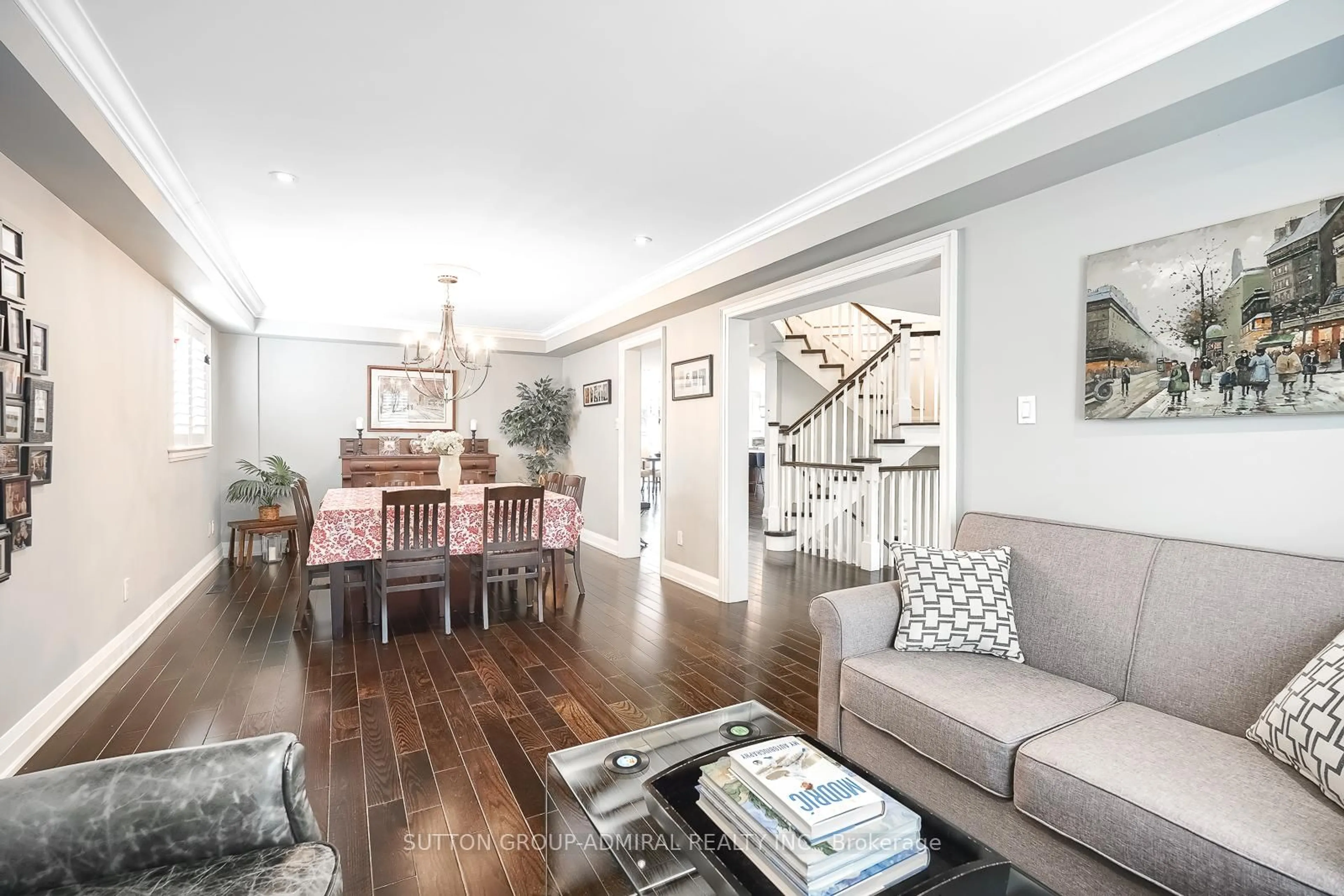 Living room with furniture, wood/laminate floor for 2360 Marisa Crt, Mississauga Ontario L5K 2P6