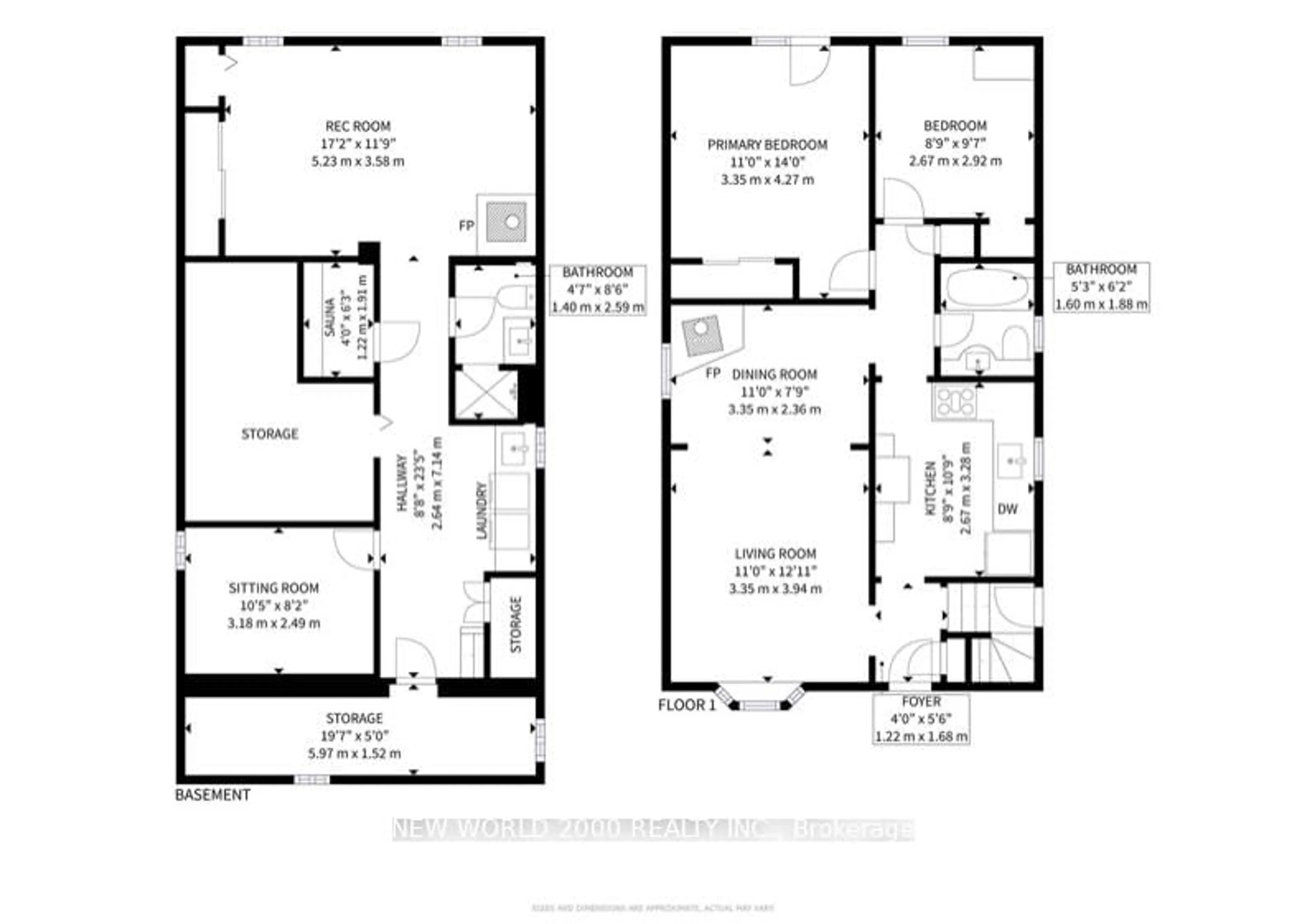 Floor plan for 5 Parker Ave, Toronto Ontario M8Z 4L6