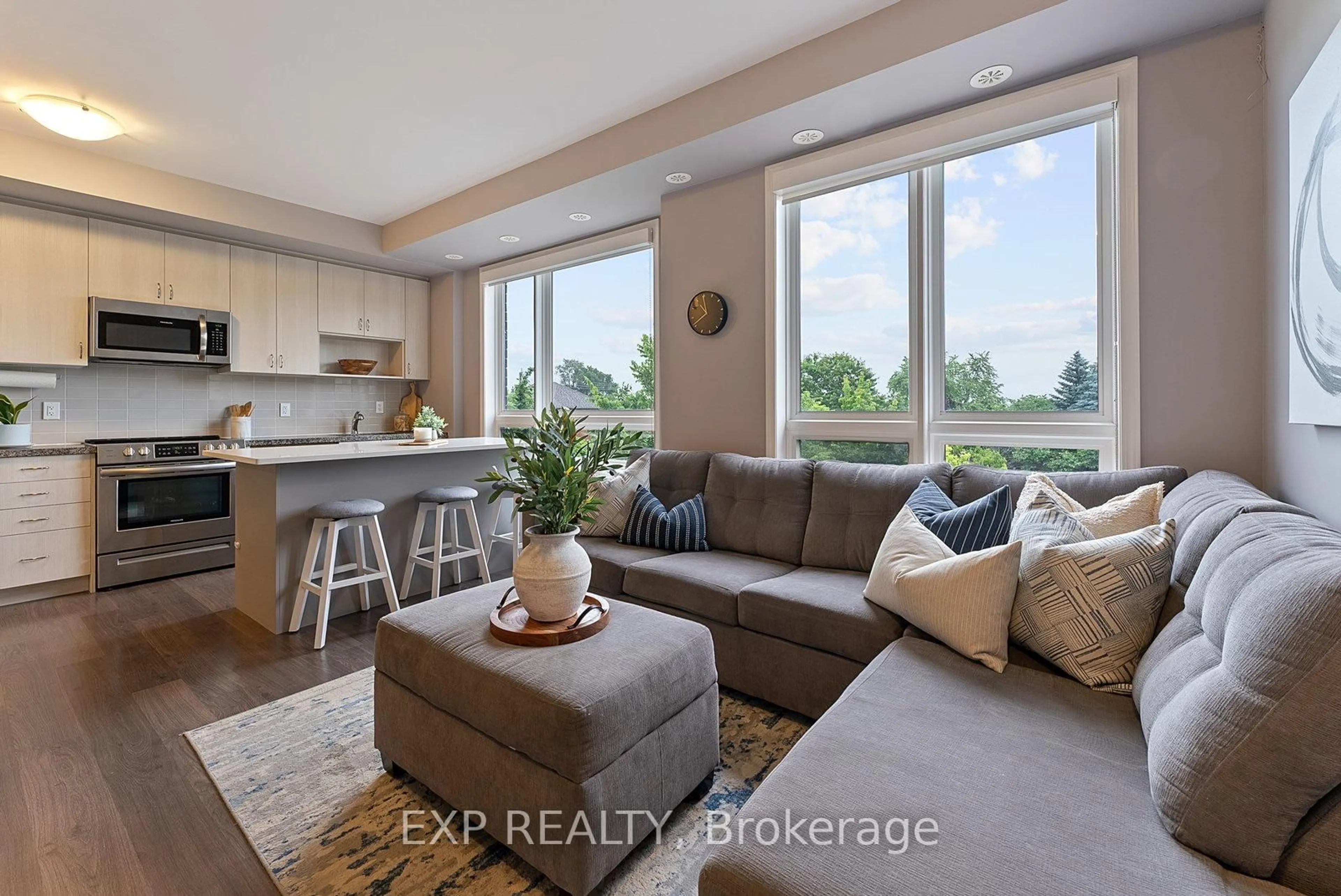 Living room with furniture, unknown for 1100 Briar Hill Ave #318, Toronto Ontario M6B 1M7