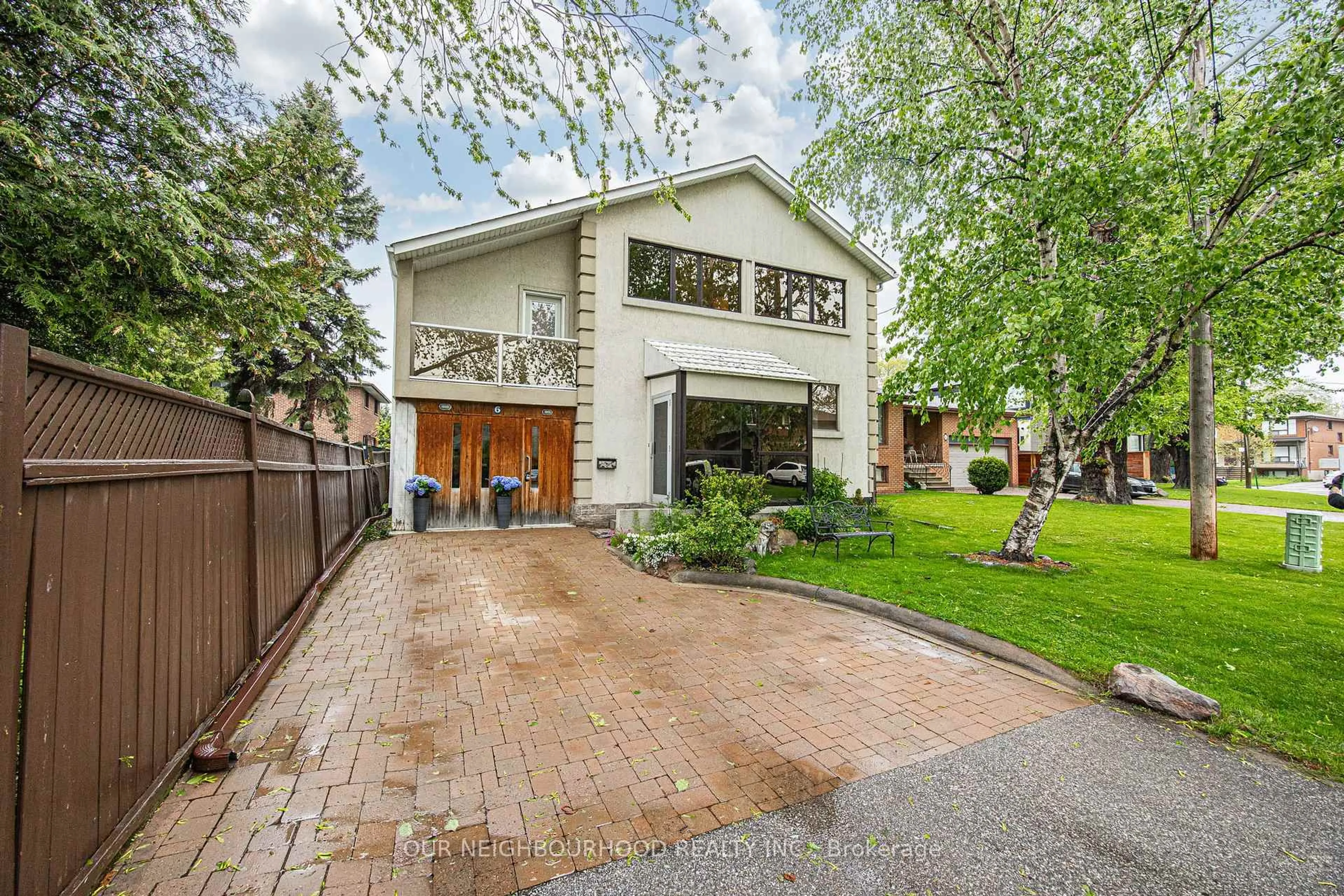 Home with brick exterior material, street for 6 Enfield Ave, Toronto Ontario M8W 1T7