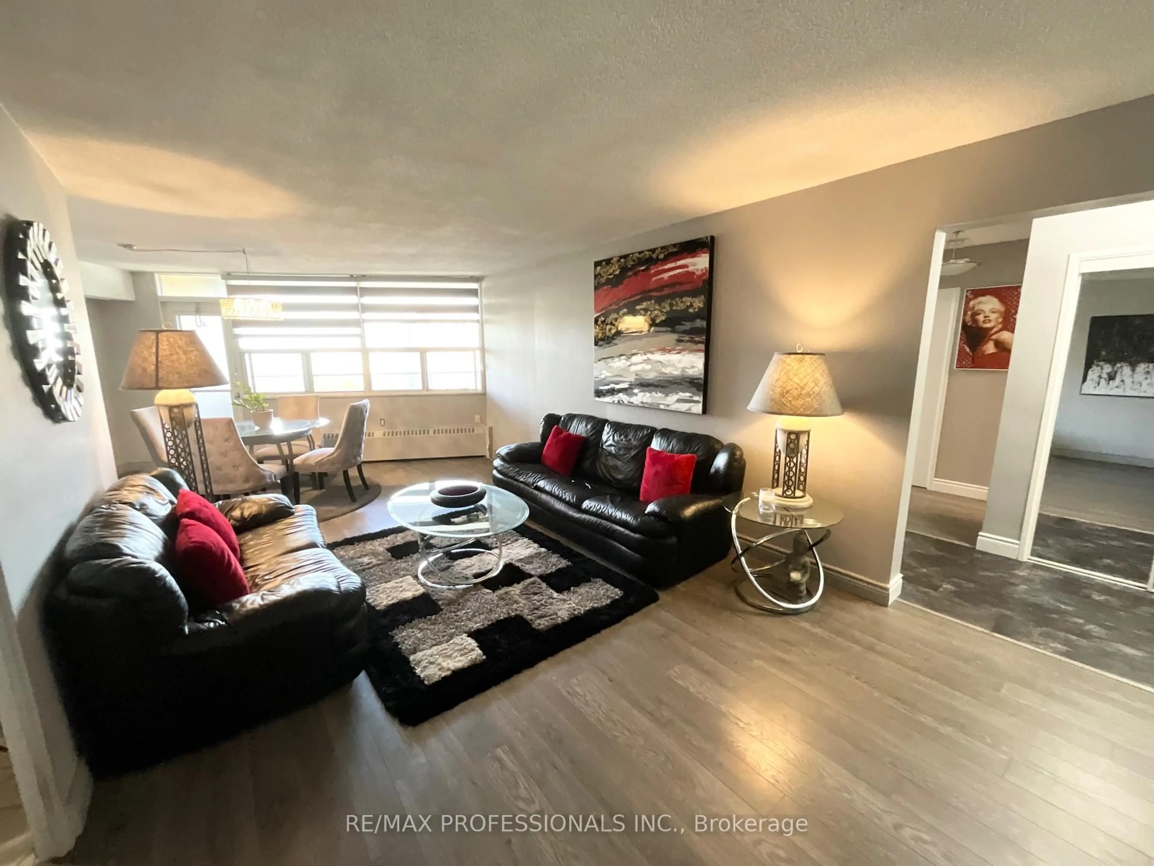 Living room with furniture, unknown for 551 The West Mall #1622, Toronto Ontario M9C 1G7