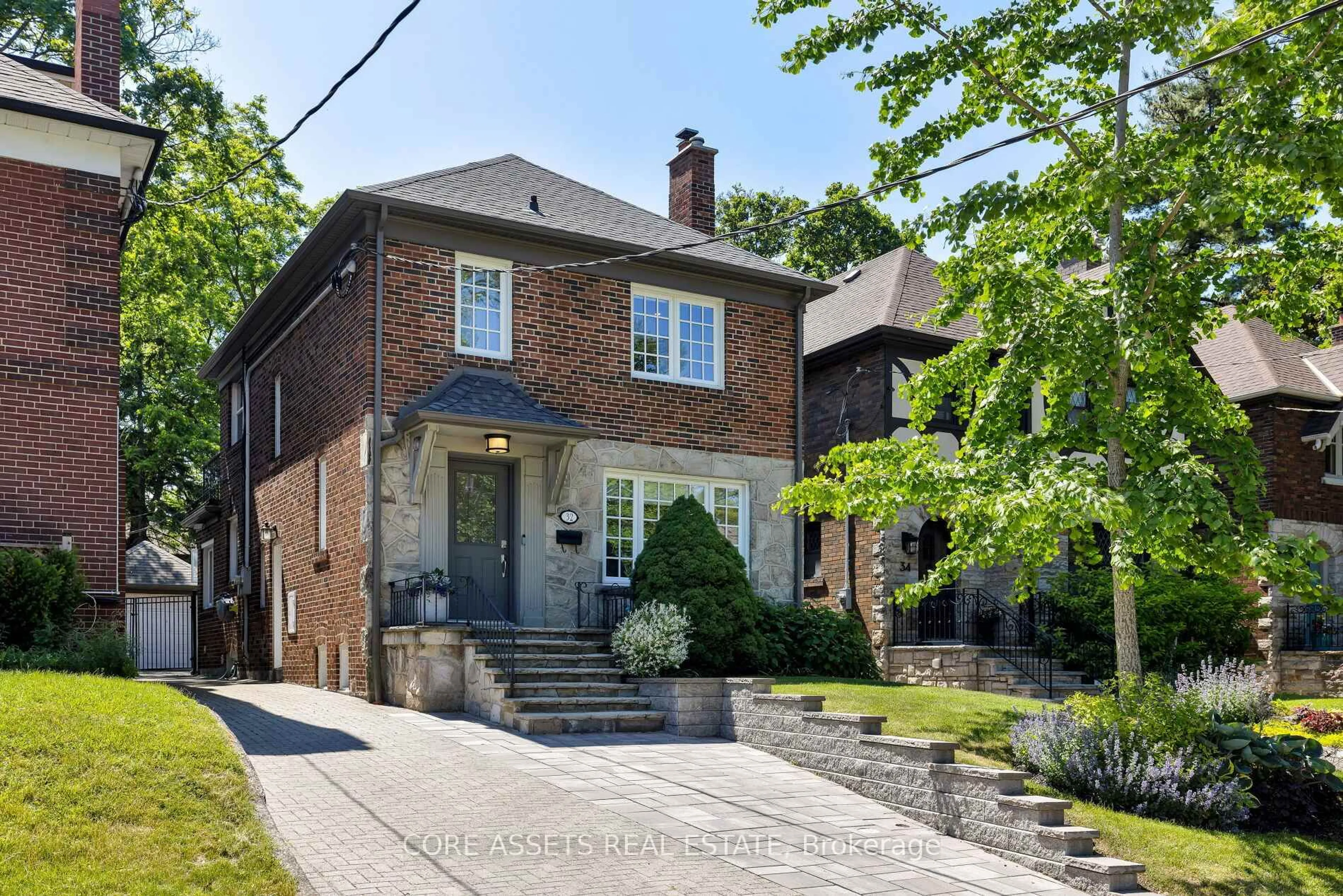 Home with brick exterior material, street for 32 Grenview Blvd, Toronto Ontario M8Y 3S1