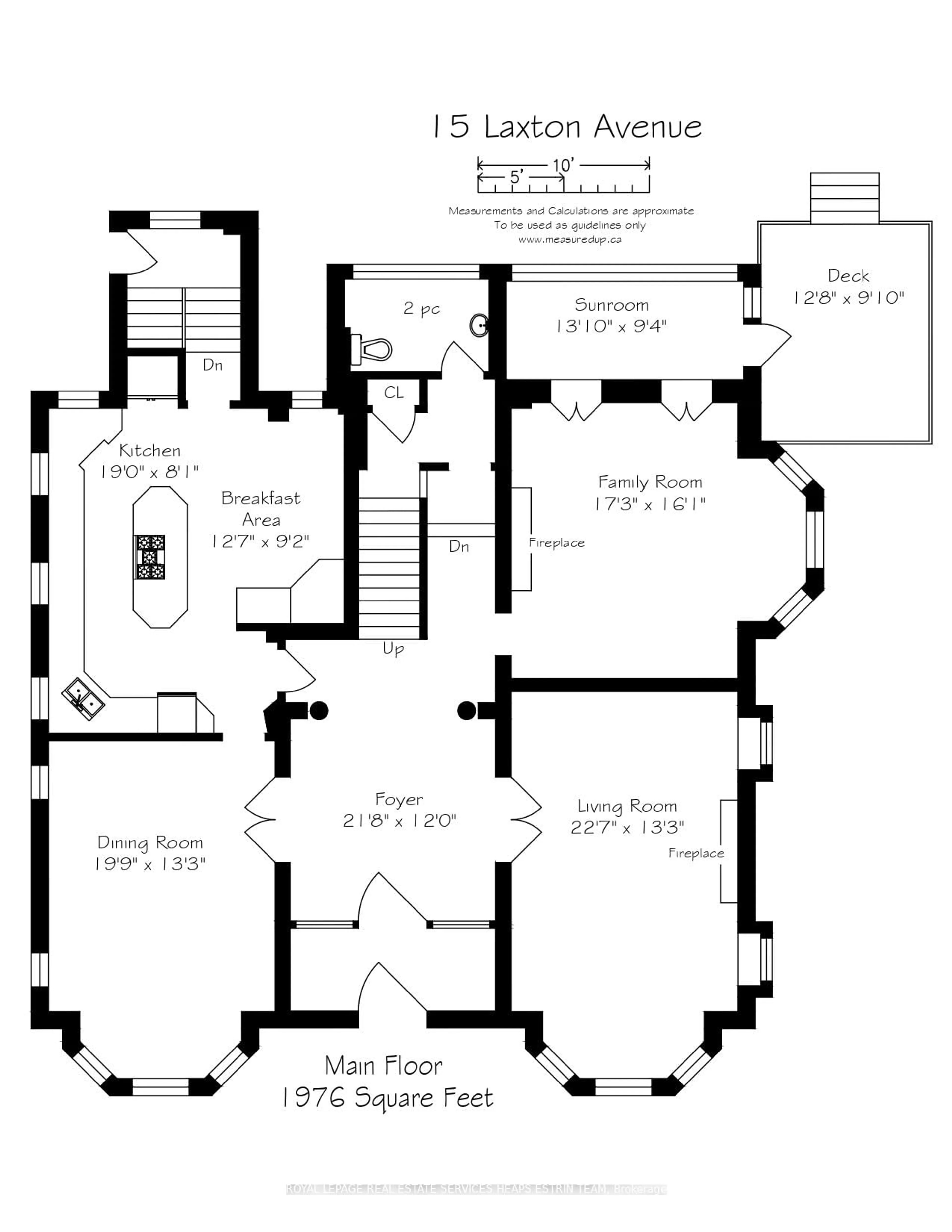 Floor plan for 15 Laxton Ave, Toronto Ontario M6K 1K8