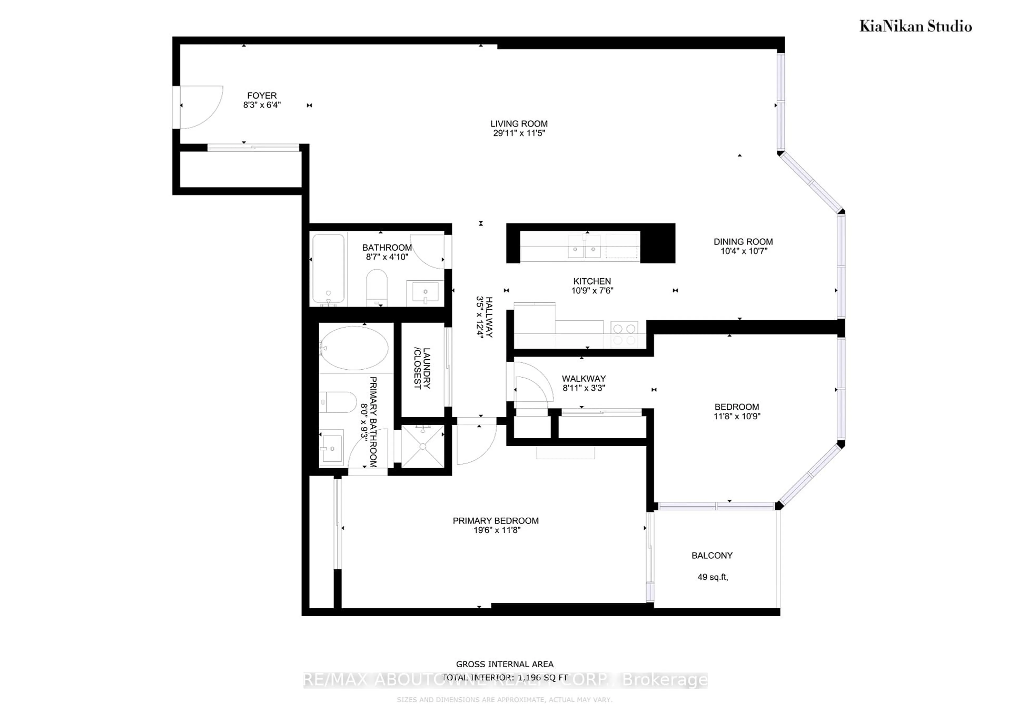 Floor plan for 5 Rowntree Rd #407, Toronto Ontario M9V 5G9