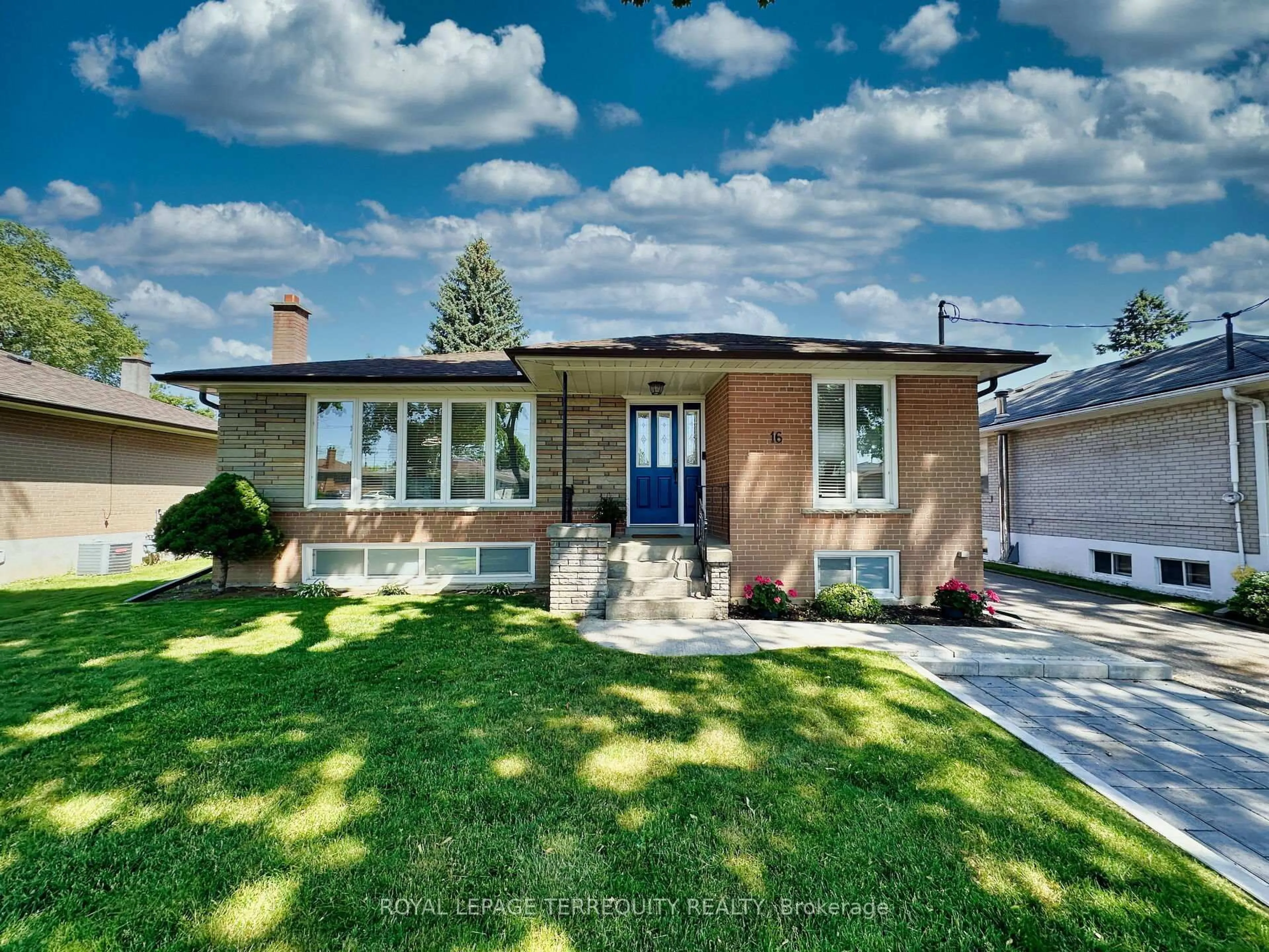 Home with brick exterior material, street for 16 Pagebrook Dr, Toronto Ontario M9P 1P5