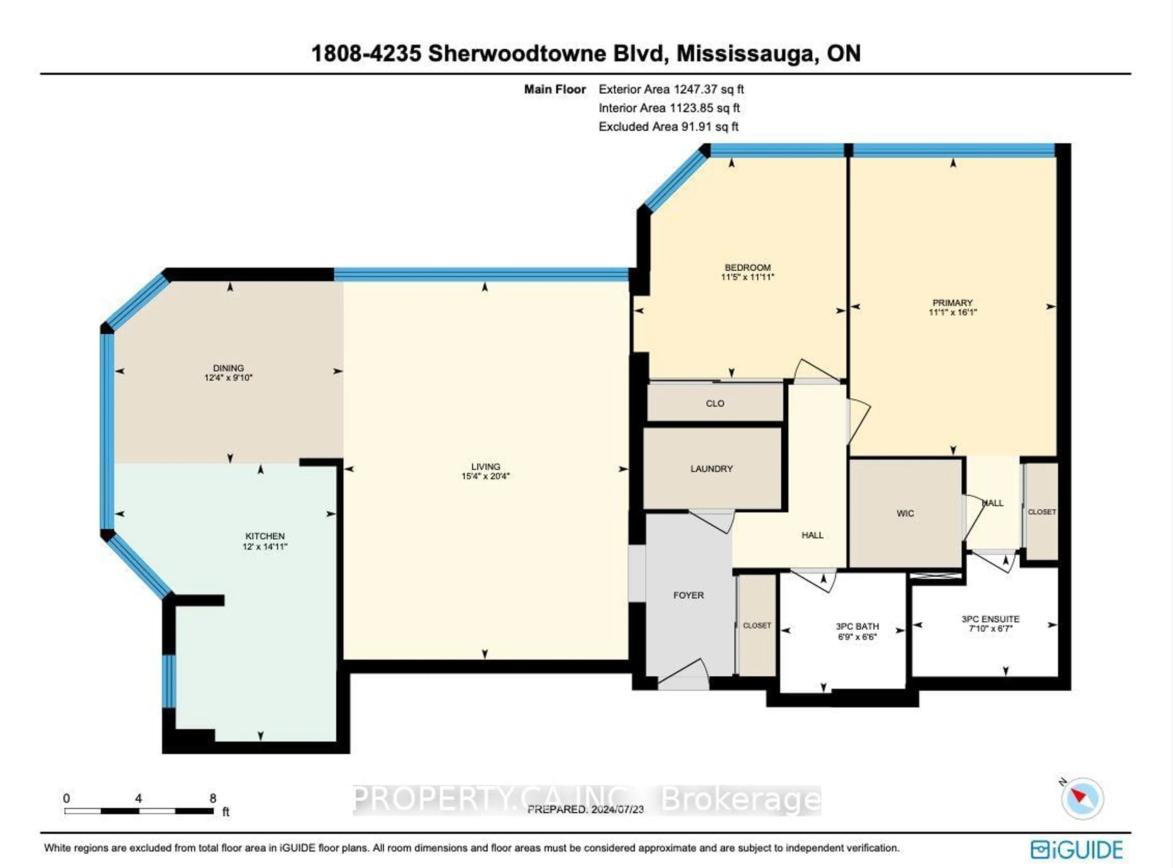 Floor plan for 4235 Sherwoodtowne Blvd #1808, Mississauga Ontario L4Z 1W3