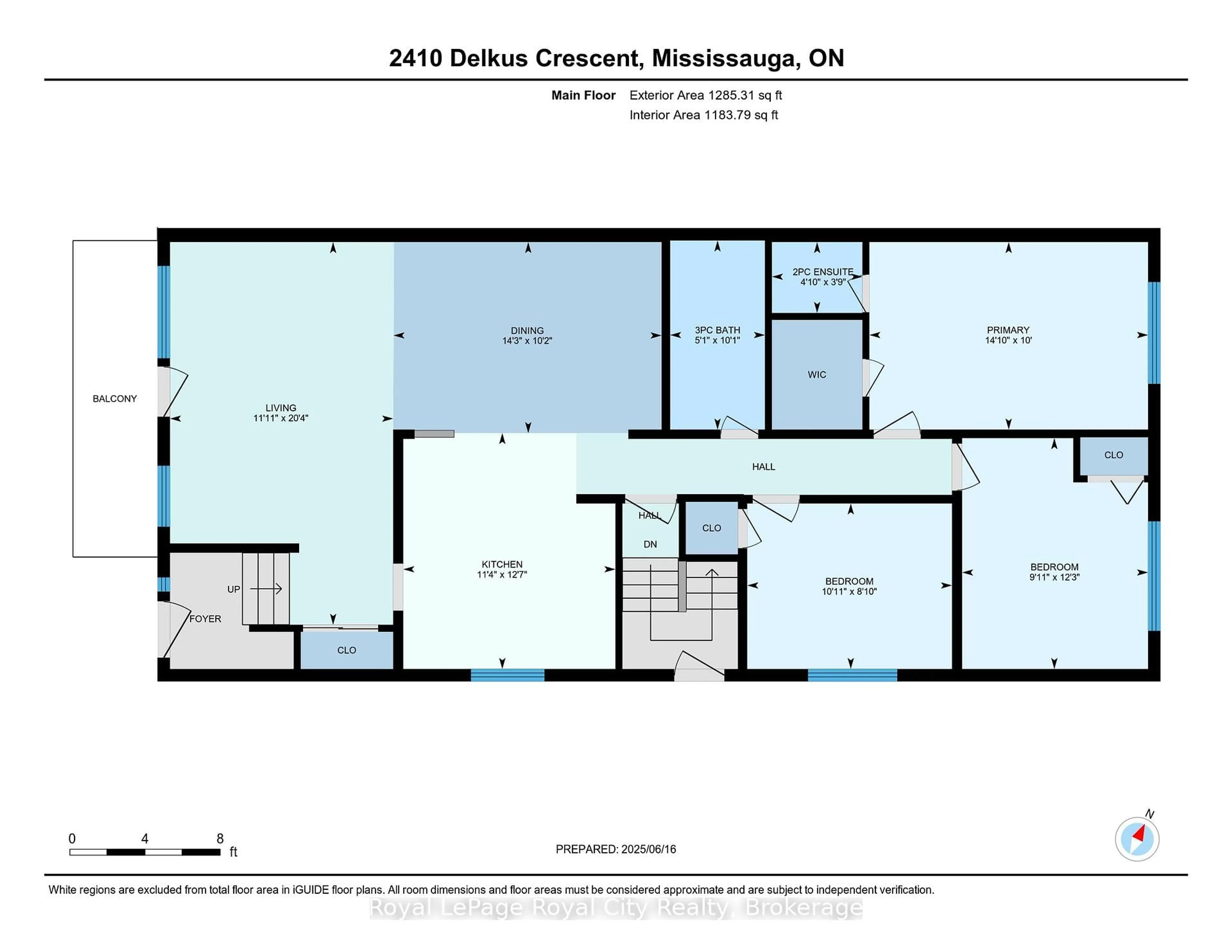 Floor plan for 2410 Delkus Cres, Mississauga Ontario L5A 1K7