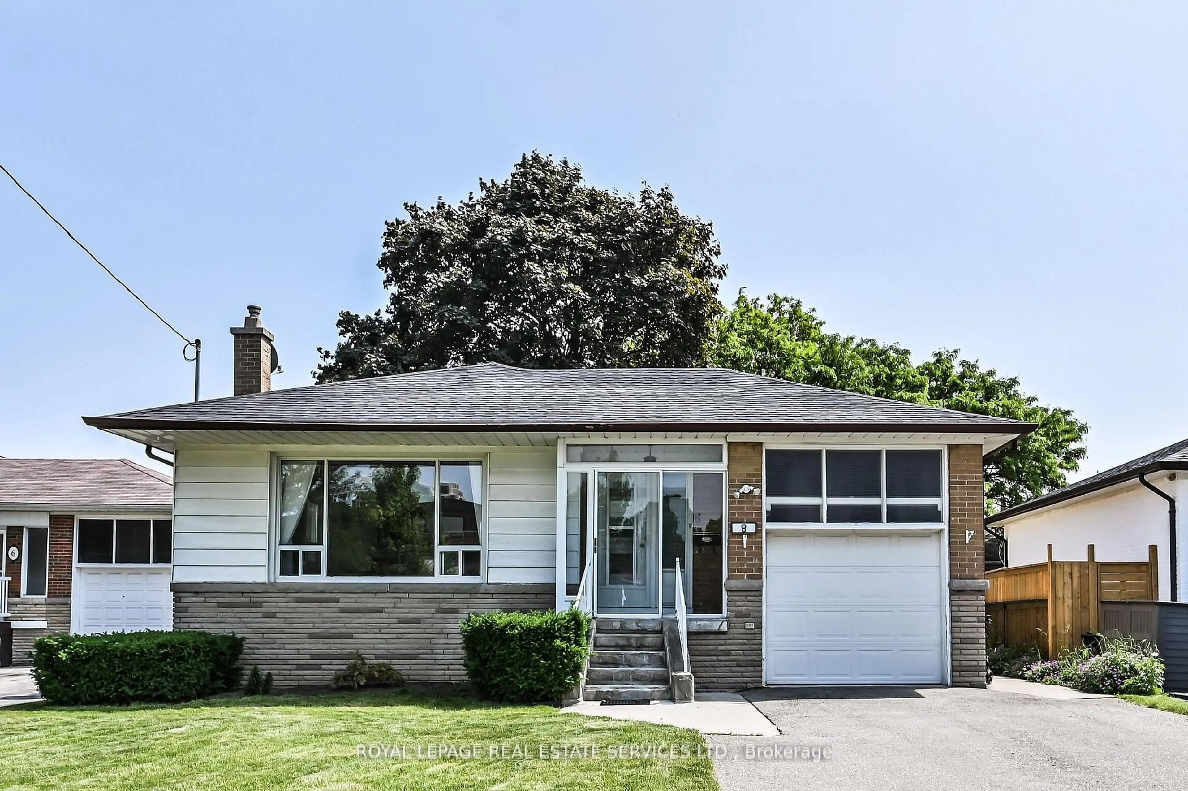 Home with vinyl exterior material, street for 8 Baskerville Cres, Toronto Ontario M9C 1T7