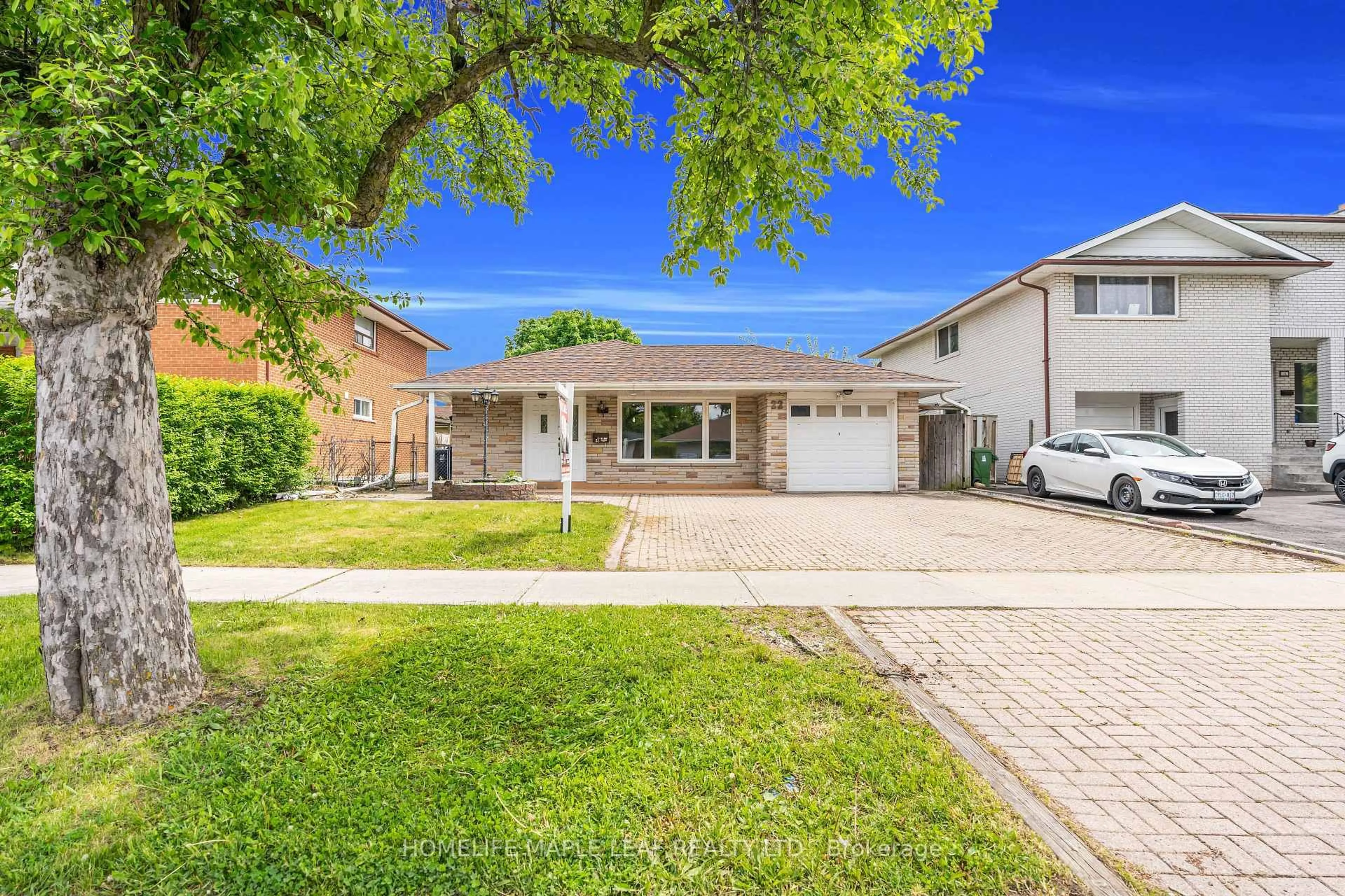 Home with brick exterior material, street for 22 Vange Cres, Toronto Ontario M9V 3N7