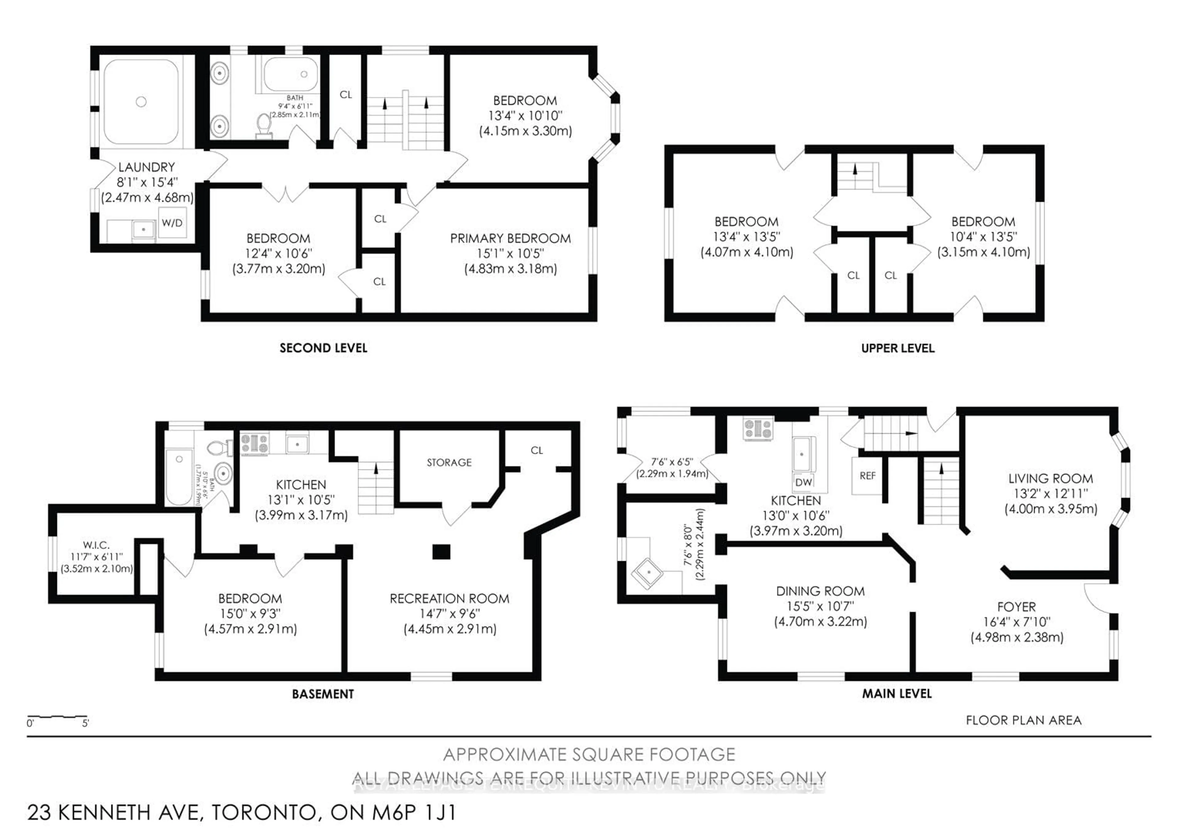 Floor plan for 23 Kenneth Ave, Toronto Ontario M6P 1J1