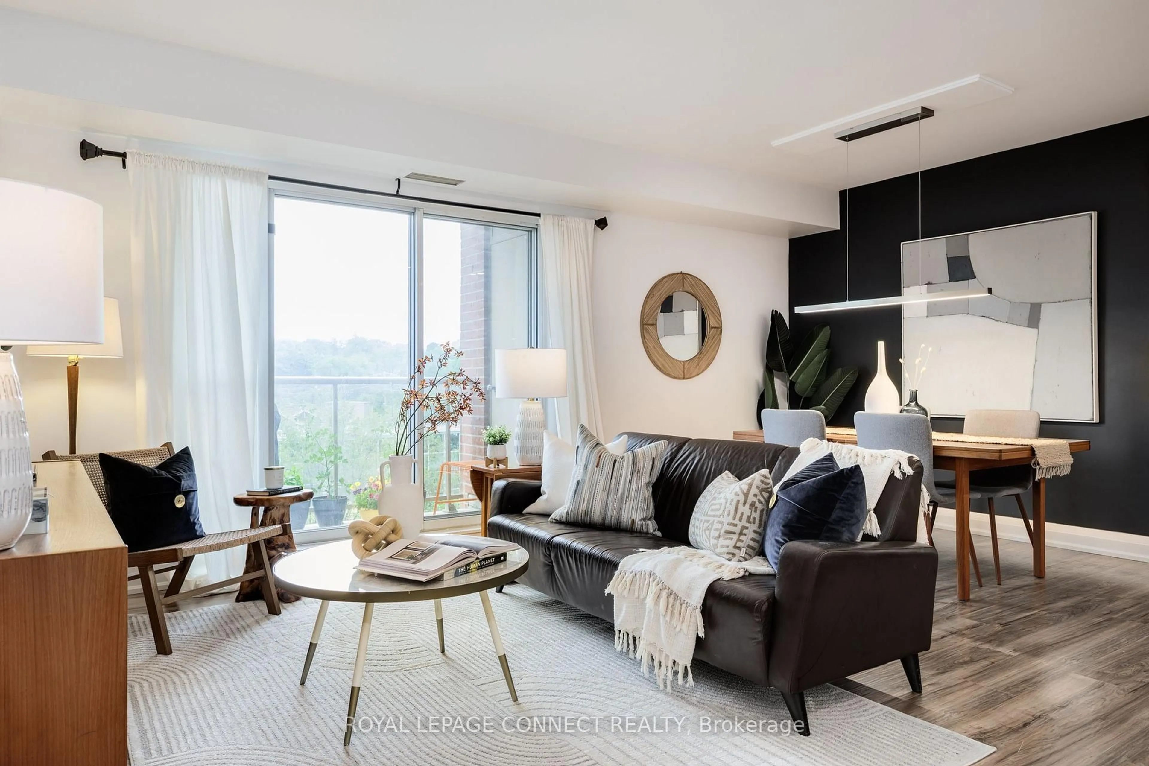 Living room with furniture, unknown for 2088 Lawrence Ave #308, Toronto Ontario M9N 3Z9