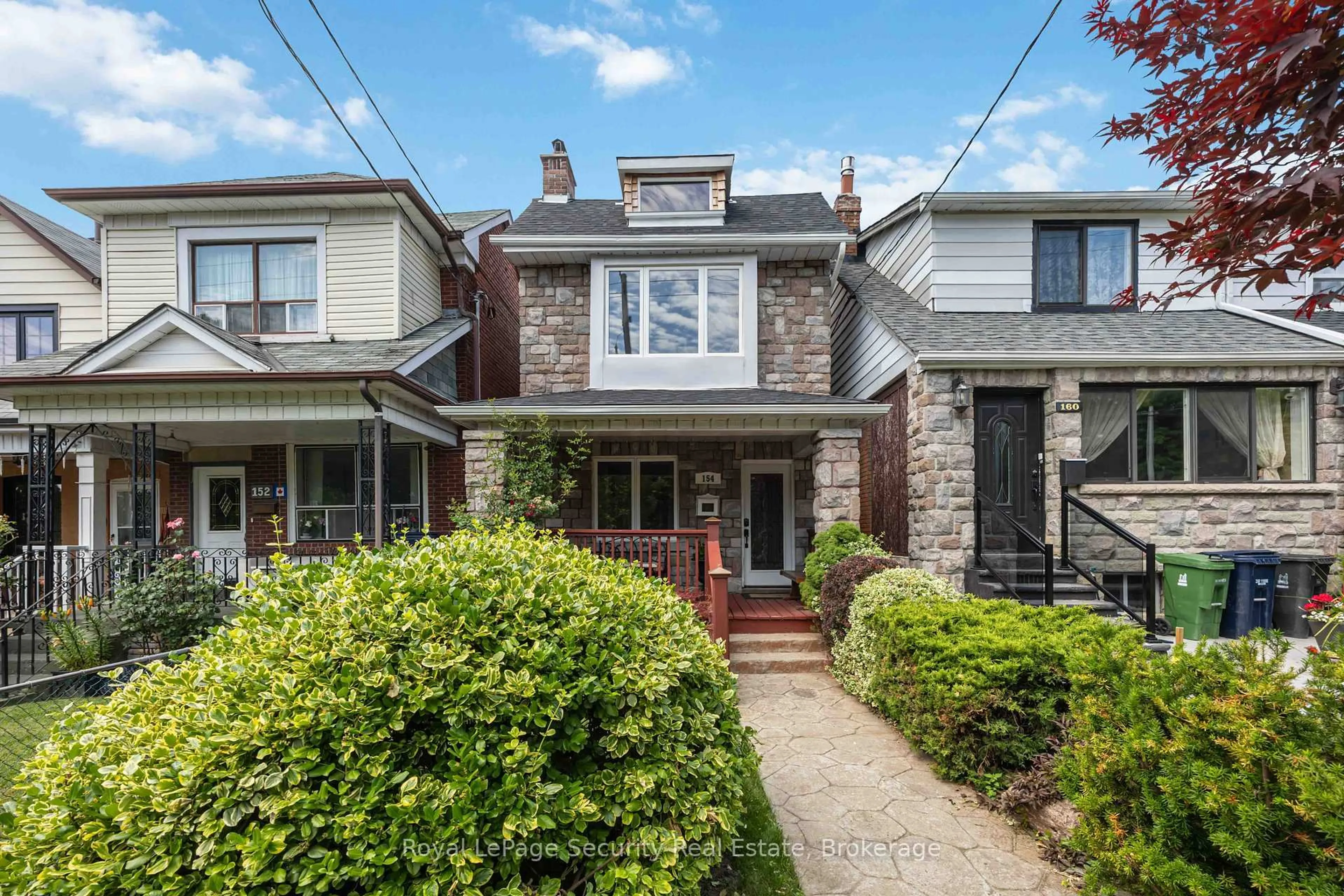 Home with brick exterior material, street for 154 Caledonia Rd, Toronto Ontario M6E 4S7