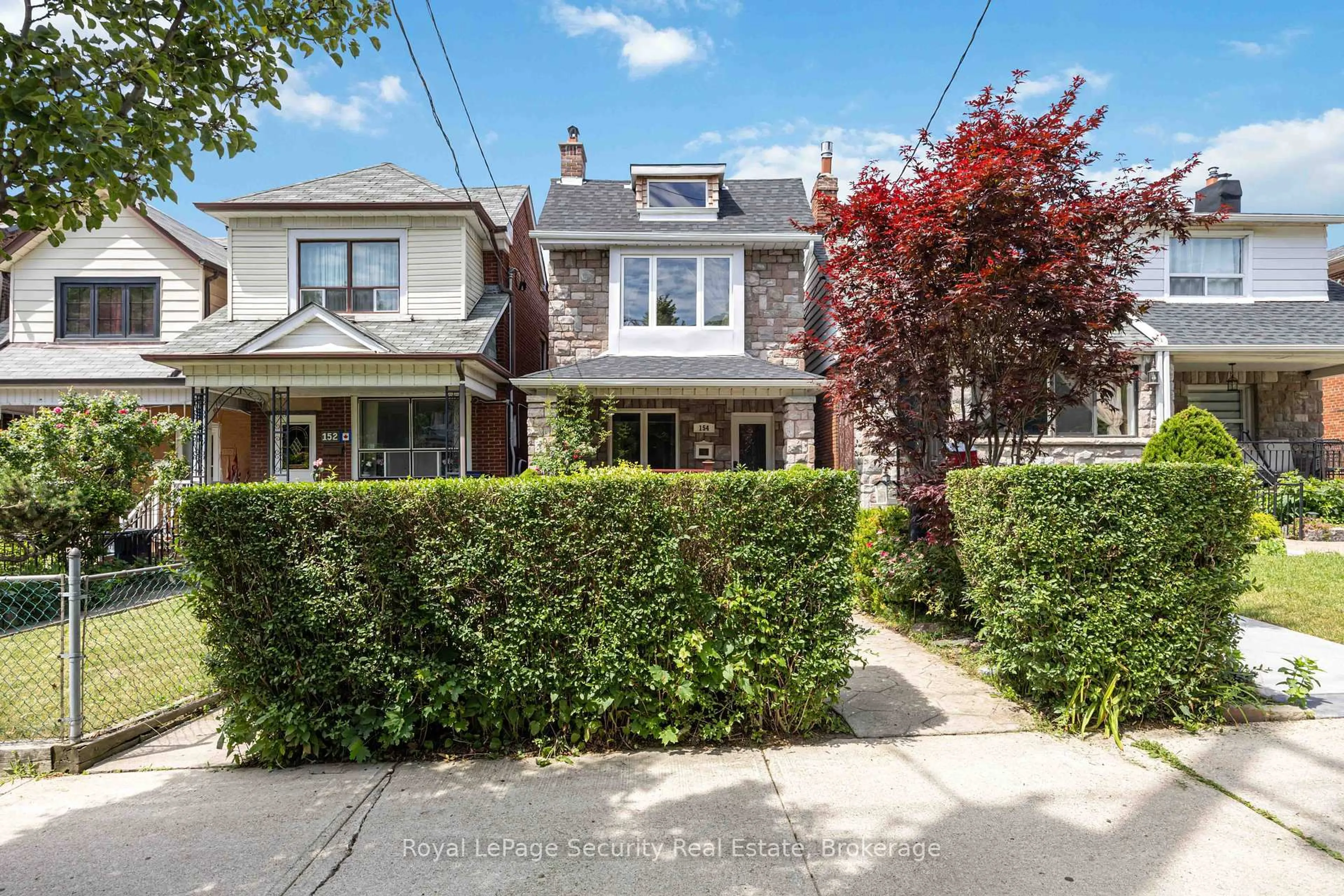 Home with brick exterior material, street for 154 Caledonia Rd, Toronto Ontario M6E 4S7