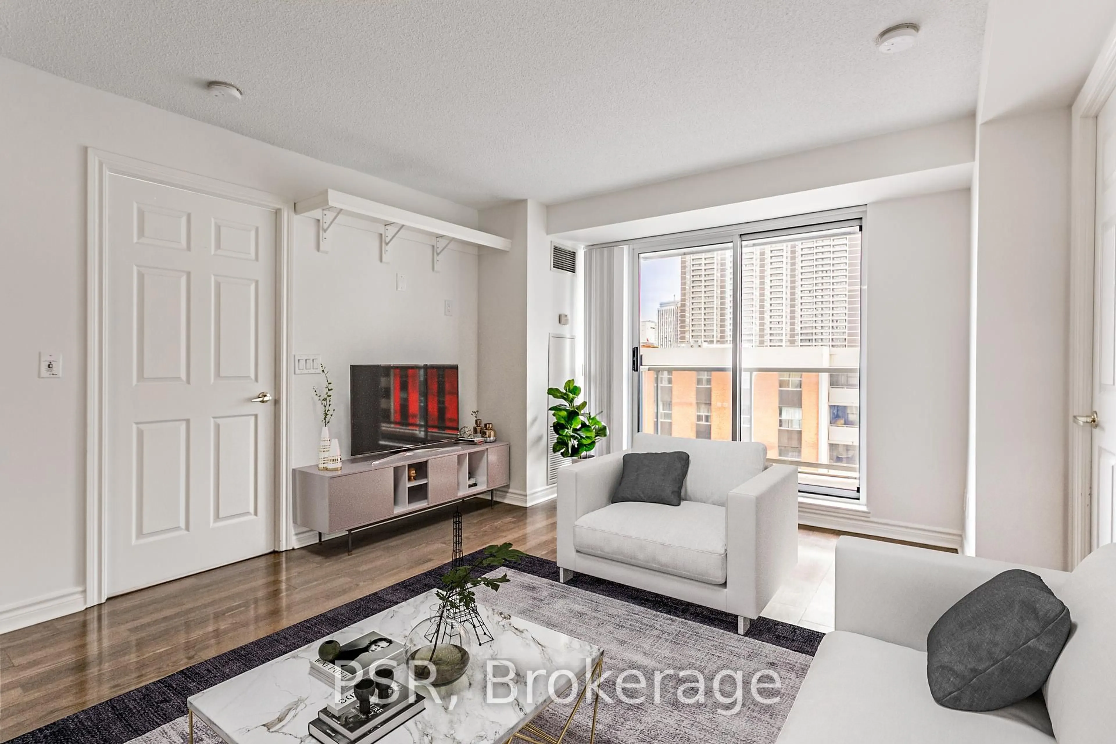 Living room with furniture, unknown for 5 Michael Power Pl #1408, Toronto Ontario M9A 0A3
