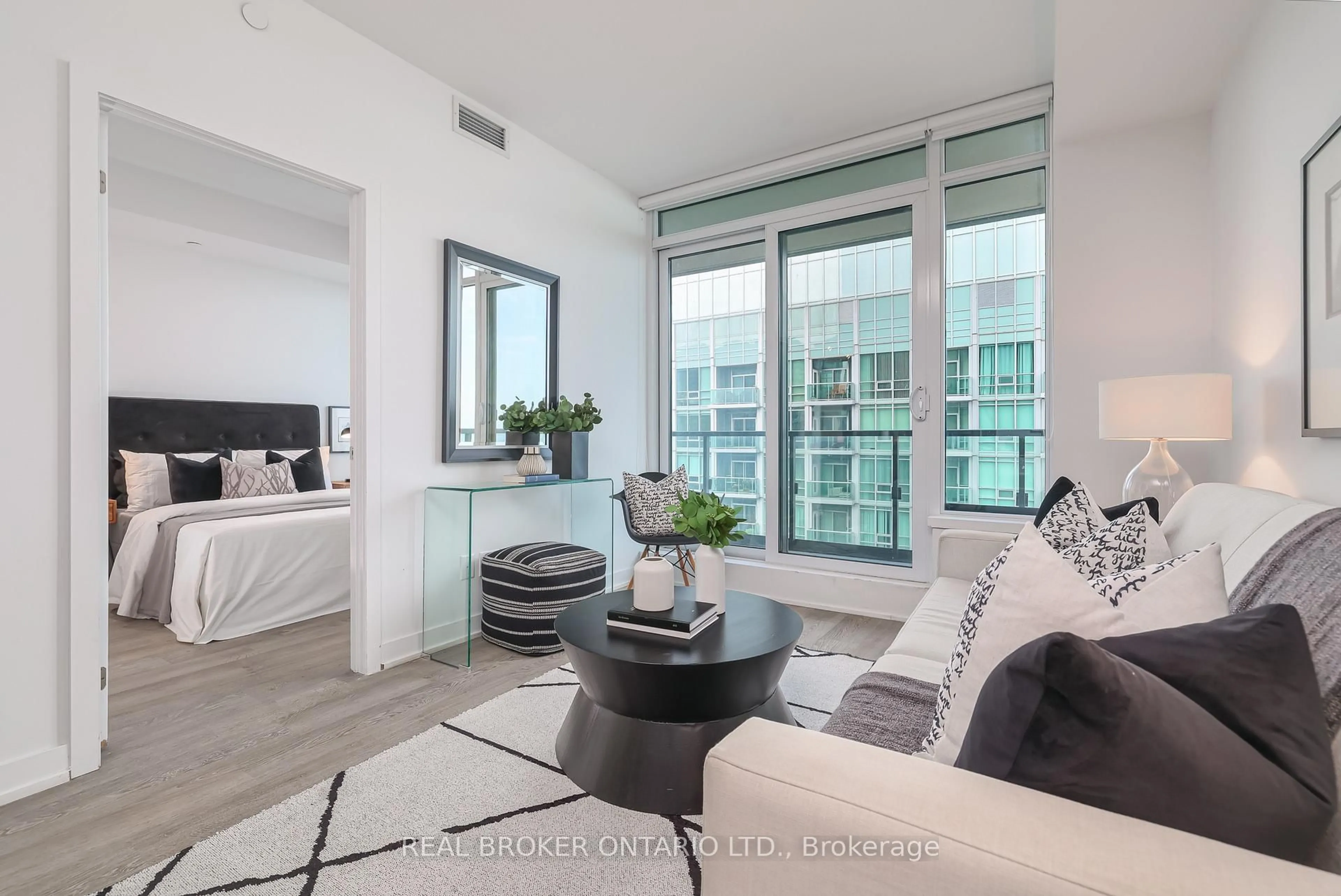 Living room with furniture, unknown for 1926 Lake Shore Blvd #2712, Toronto Ontario M6S 1A1