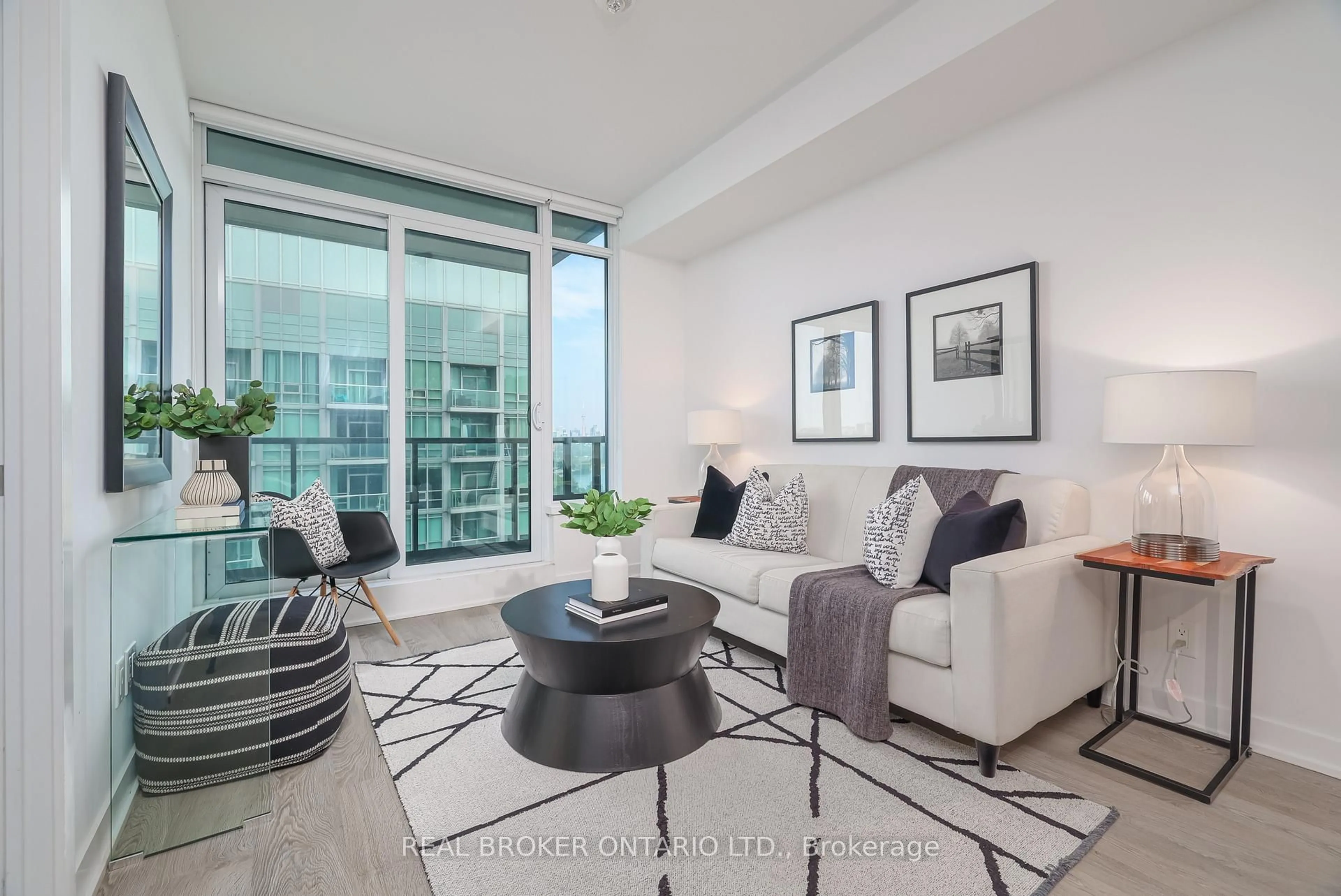 Living room with furniture, unknown for 1926 Lake Shore Blvd #2712, Toronto Ontario M6S 1A1