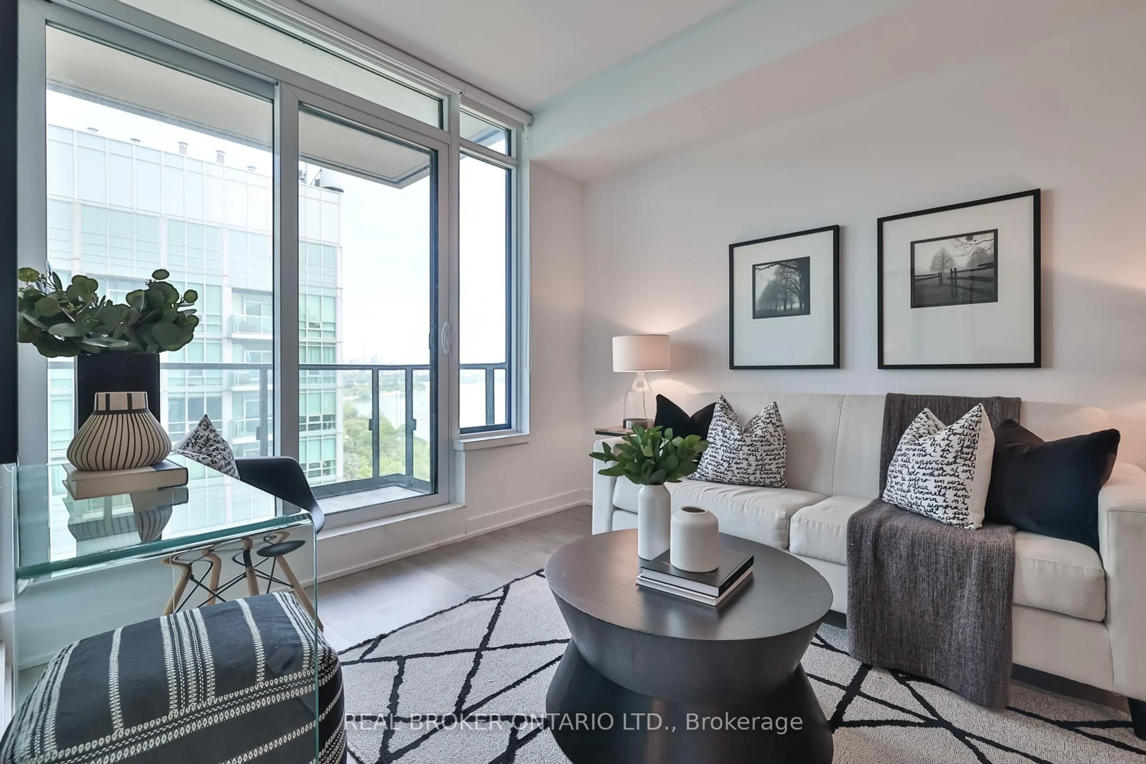 Living room with furniture, unknown for 1926 Lake Shore Blvd #2712, Toronto Ontario M6S 1A1