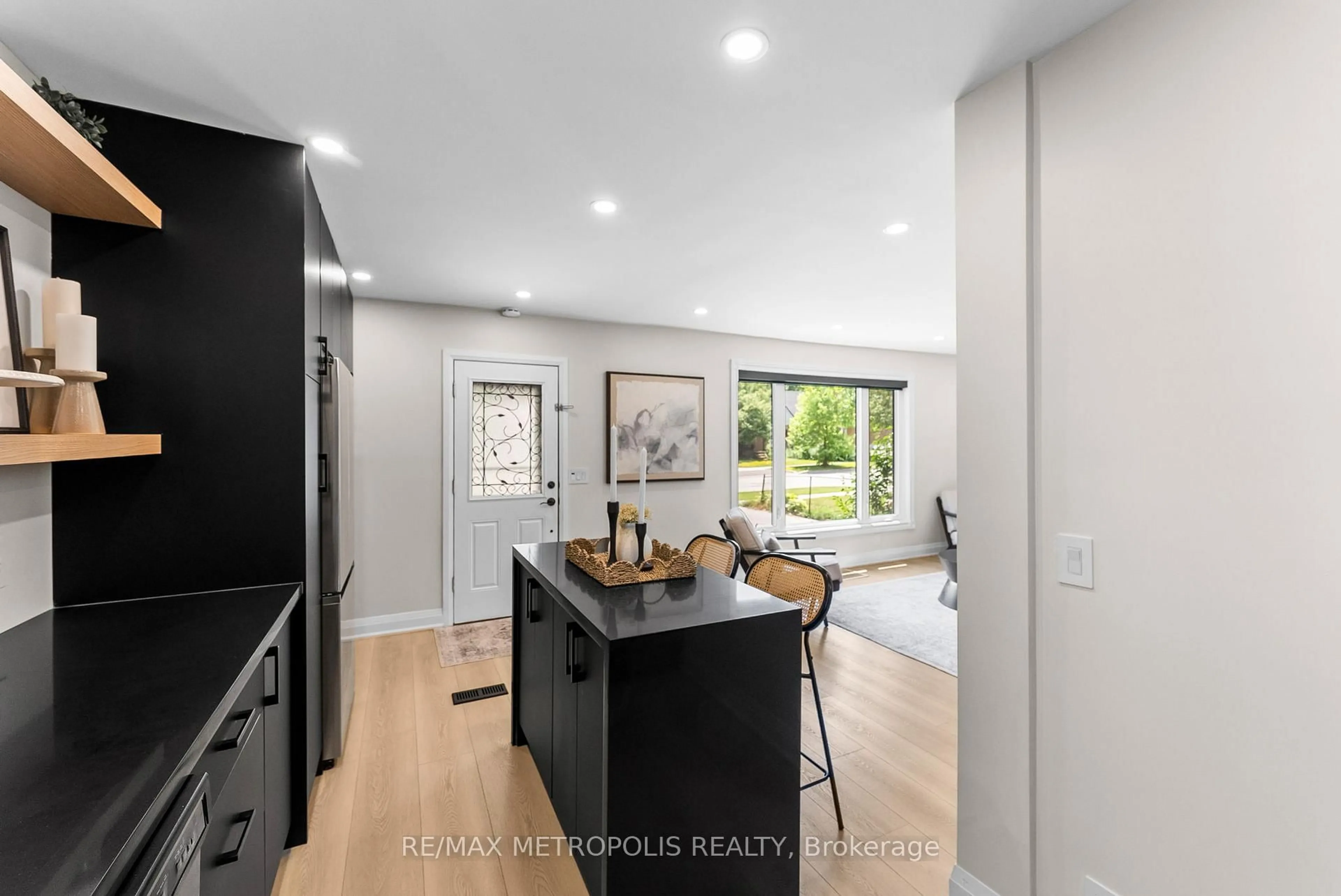 Open concept kitchen, ceramic/tile floor for 96 Allenby Ave, Toronto Ontario M9W 1S9