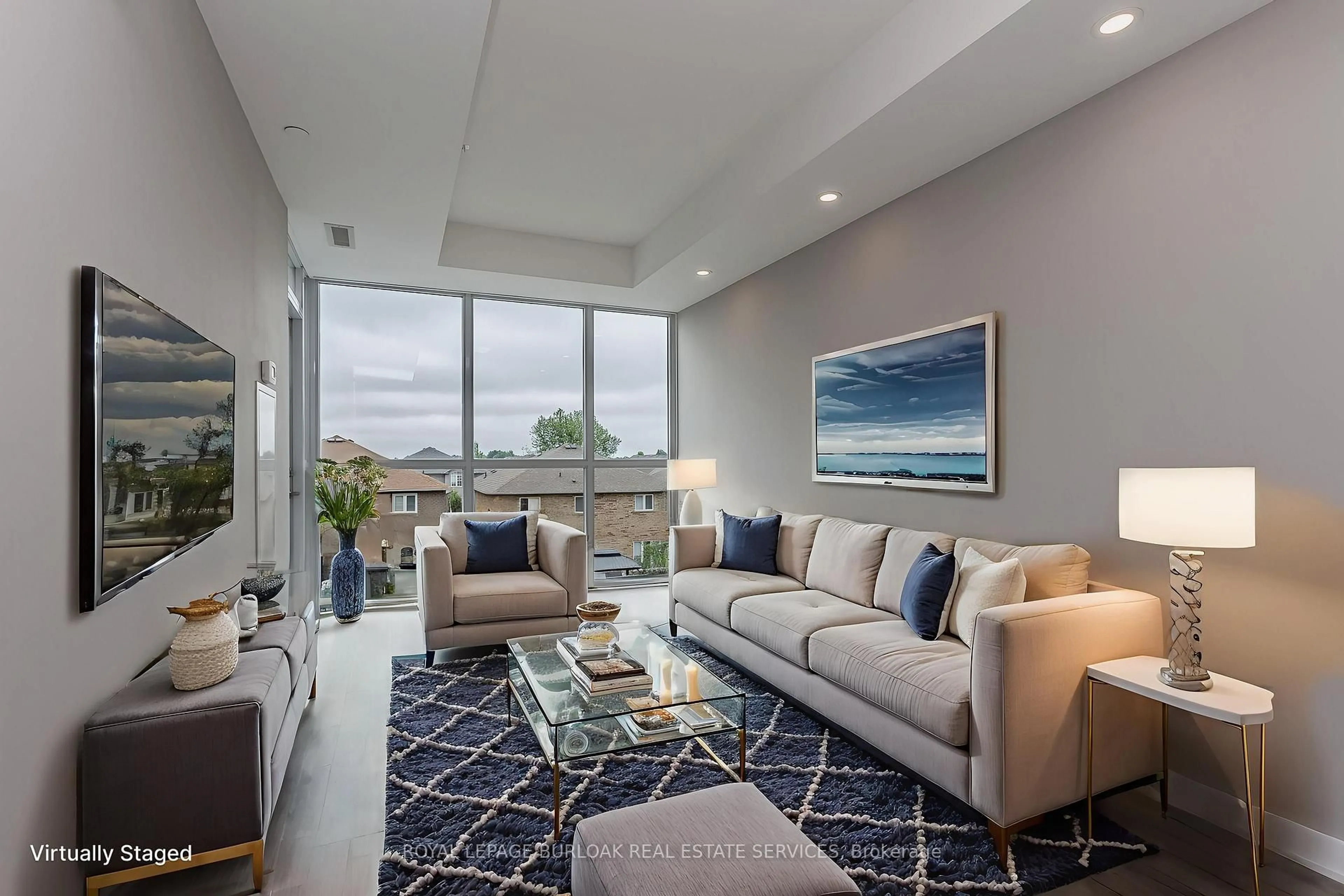 Living room with furniture, unknown for 5260 Dundas St #C320, Burlington Ontario L7R 0J7