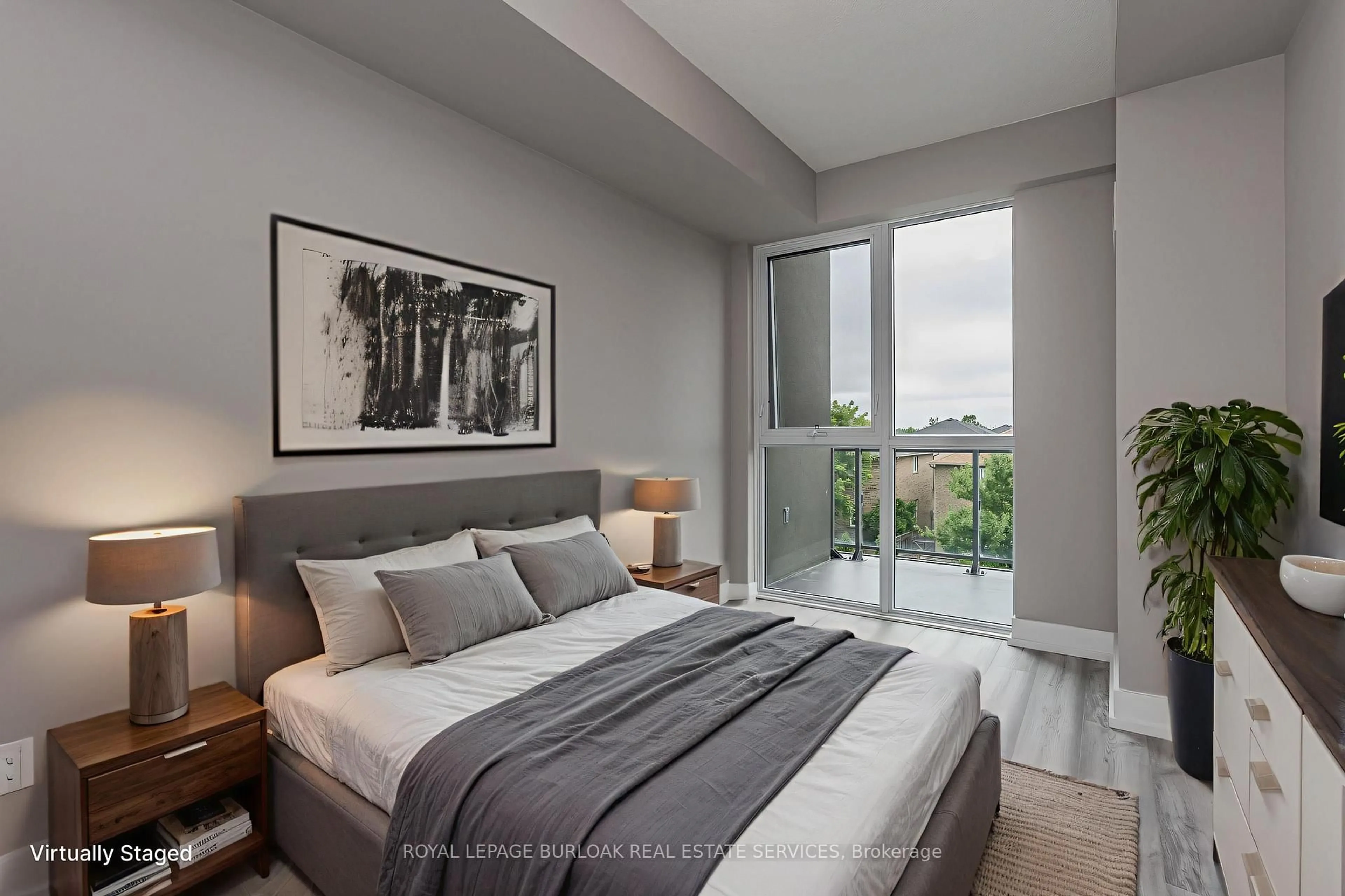 Bedroom with bed, unknown for 5260 Dundas St #C320, Burlington Ontario L7R 0J7