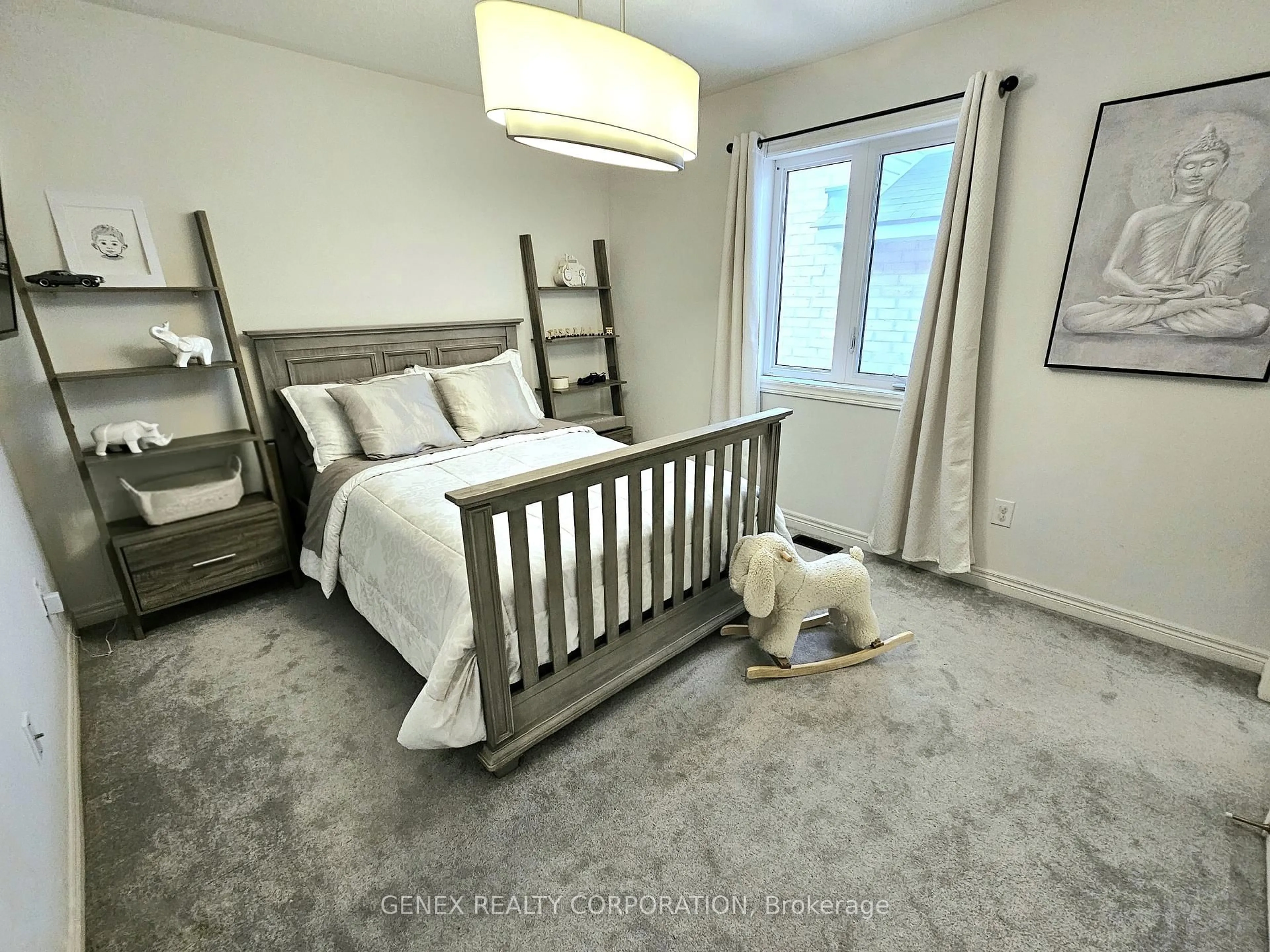 Bedroom with bed, unknown for 7 Antoine St, Brampton Ontario L7A 4J6