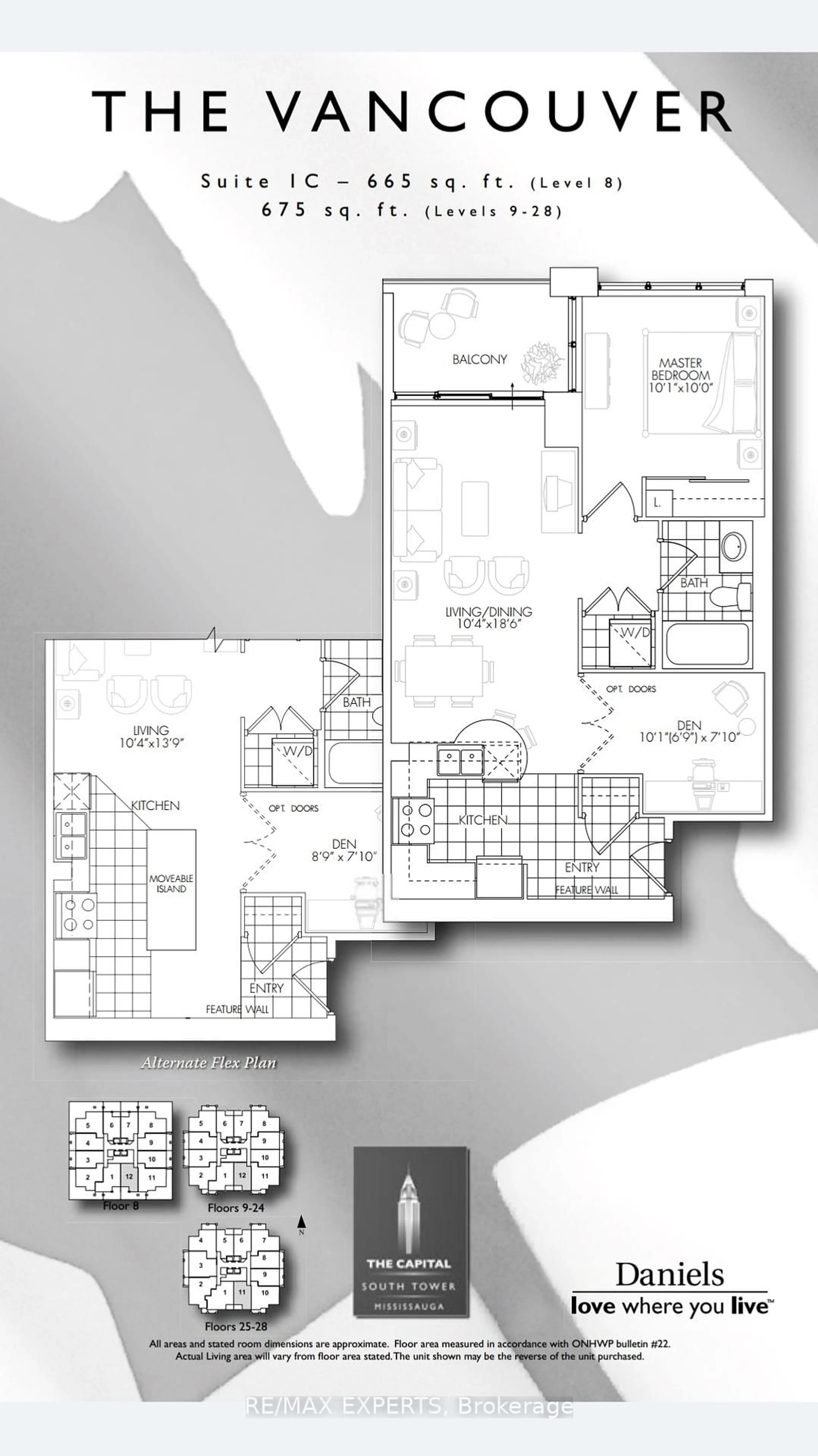 Floor plan for 4080 Living Arts Dr #1412, Mississauga Ontario L5B 4N3
