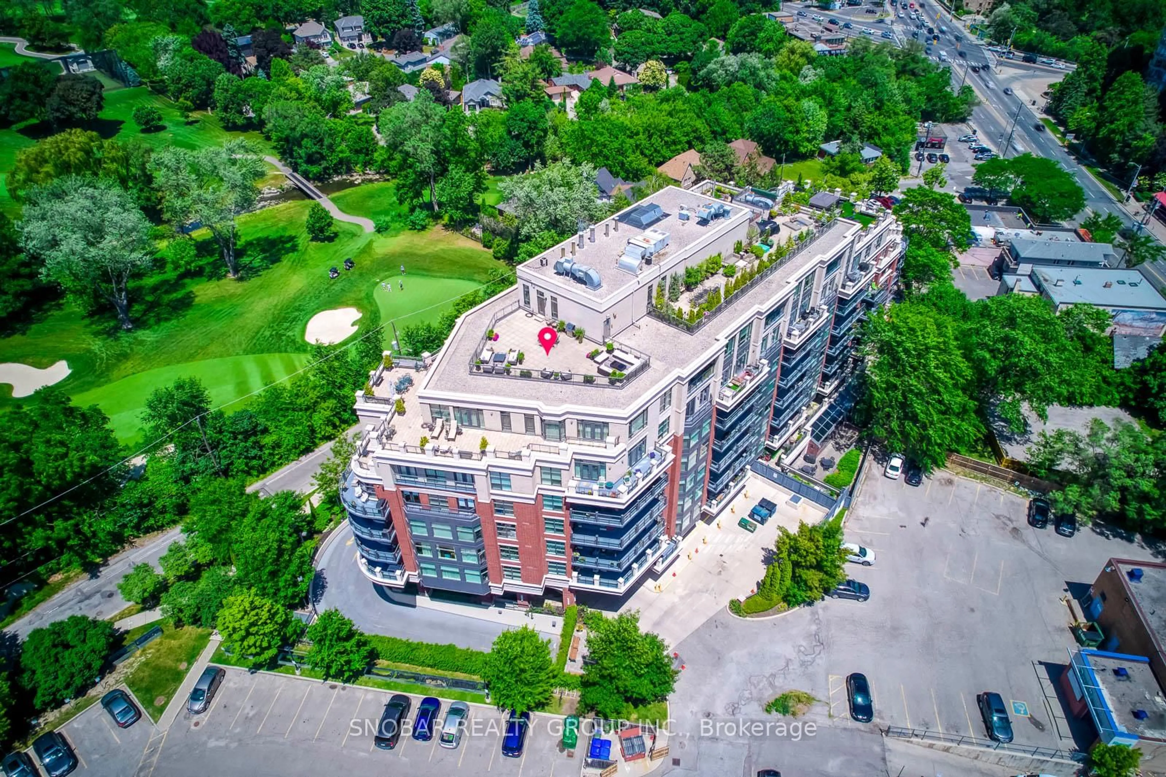 A pic from outside/outdoor area/front of a property/back of a property/a pic from drone, building for 9 Burnhamthorpe Cres #PH3, Toronto Ontario M9A 0A6