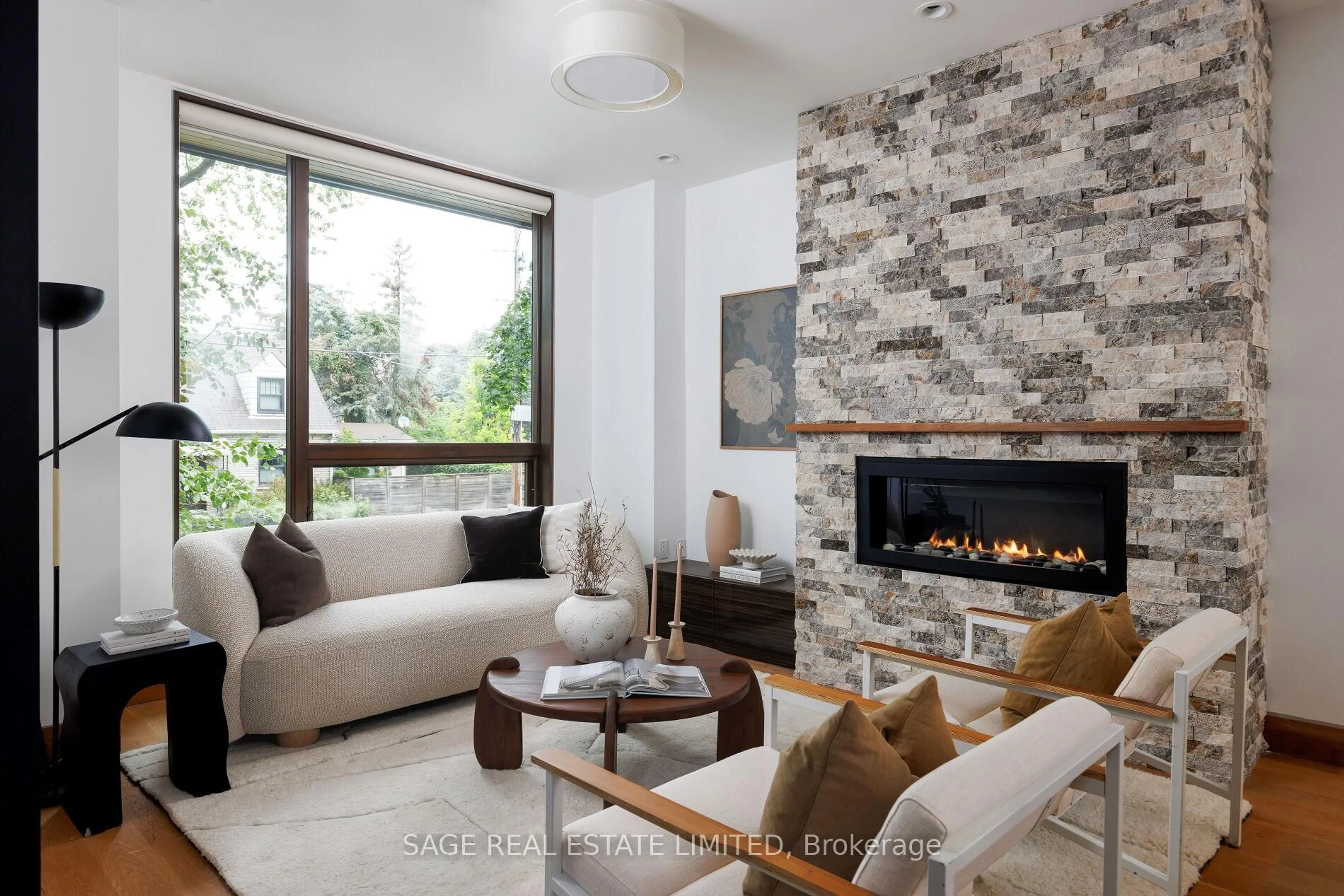 Living room with furniture, ceramic/tile floor for 5 Bermuda Ave, Toronto Ontario M8Y 2P6