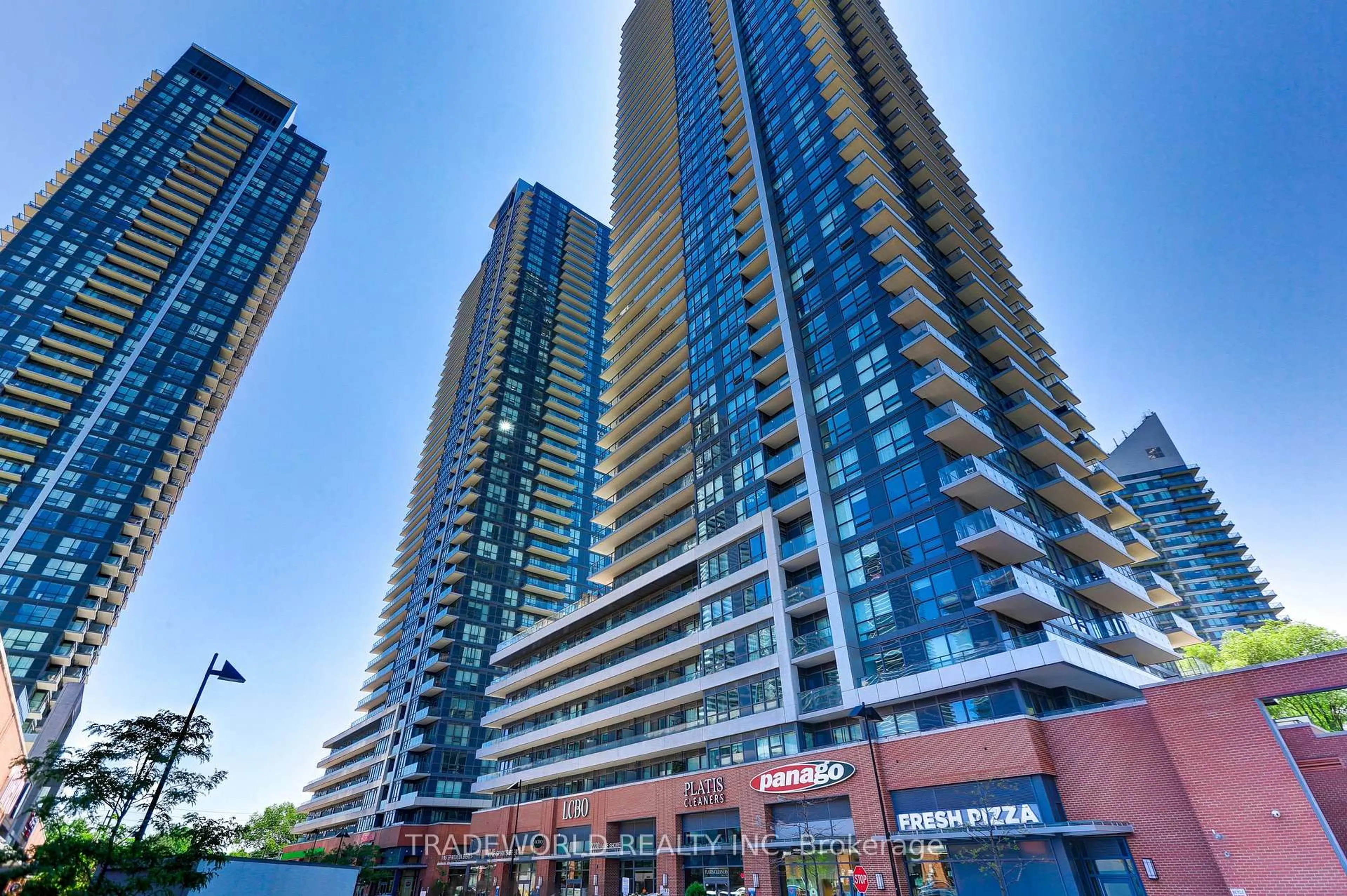 A pic from outside/outdoor area/front of a property/back of a property/a pic from drone, city buildings view from balcony for 2220 Lakeshore Blvd #1203, Toronto Ontario M8V 0C1