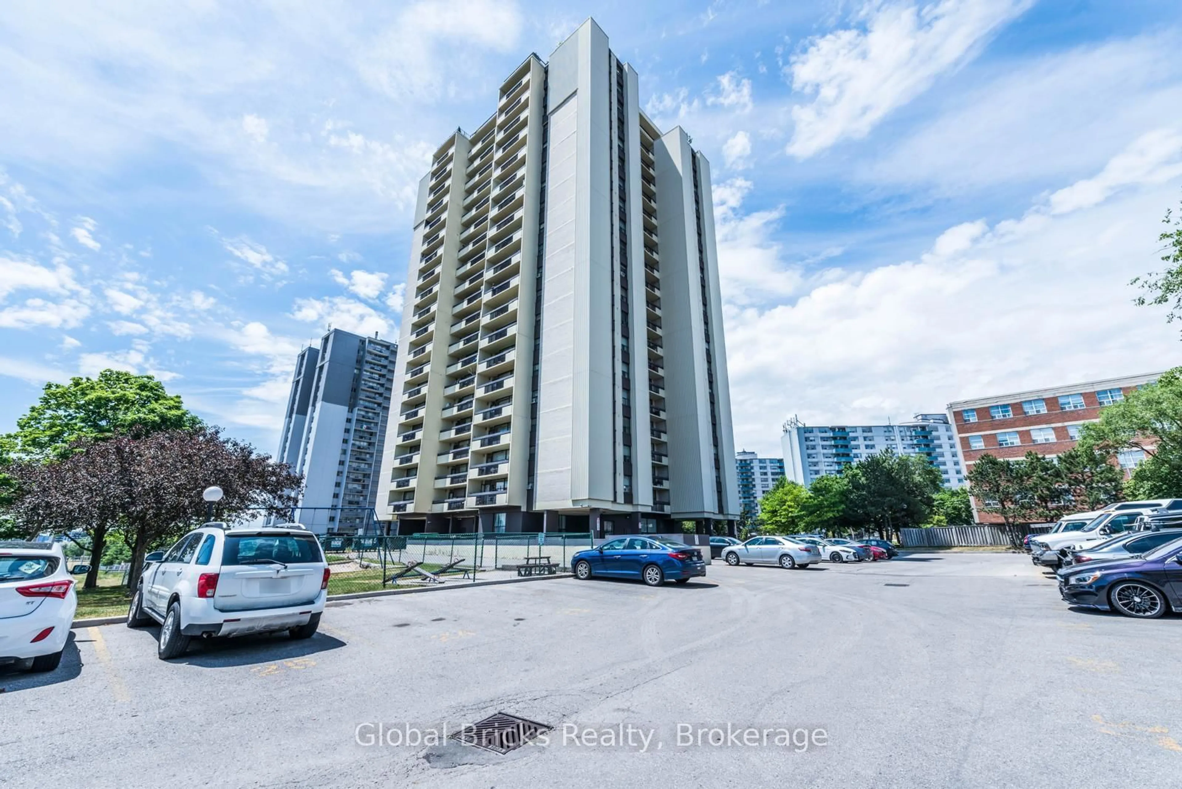 A pic from outside/outdoor area/front of a property/back of a property/a pic from drone, unknown for 1455 Lawrence Ave #2006, Toronto Ontario M6L 1B1