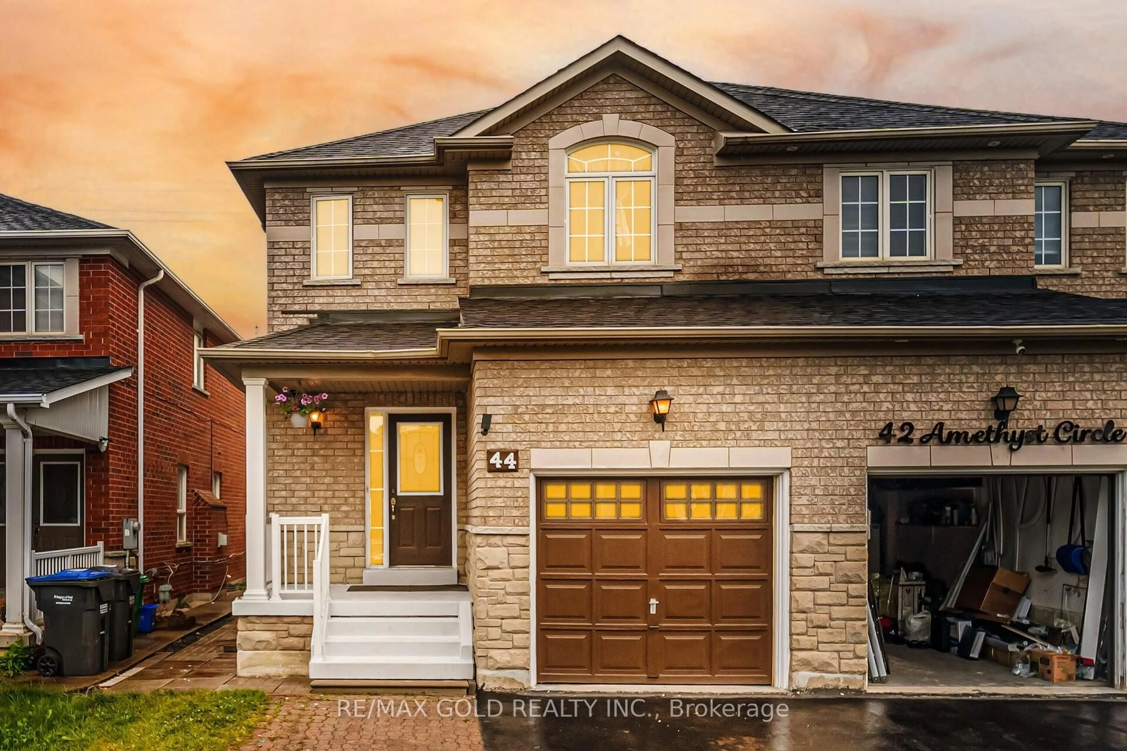 Home with brick exterior material, street for 44 Amethyst Circ, Brampton Ontario L6P 0Z3