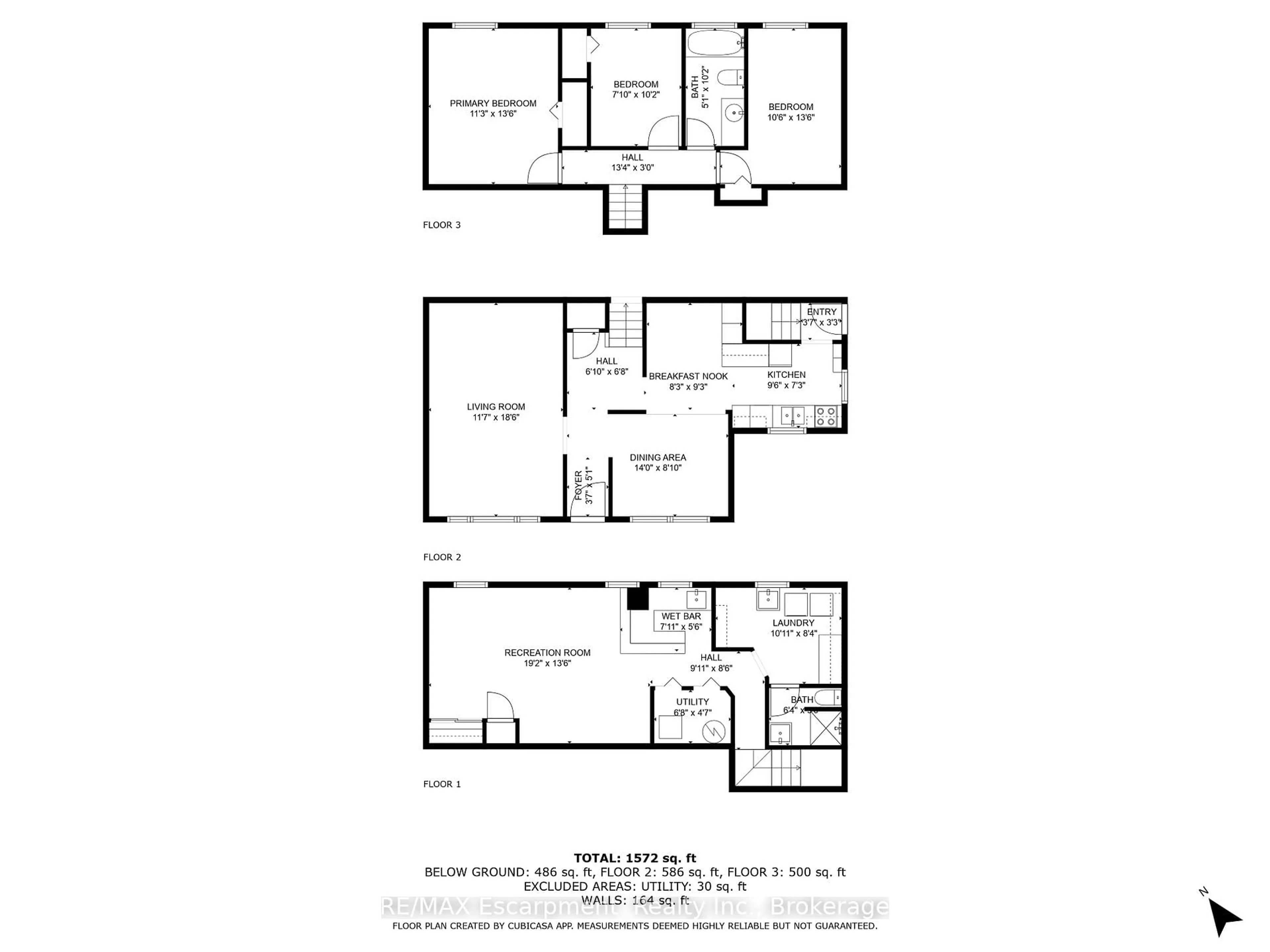 Floor plan for 1610 Hobbs Cres, Mississauga Ontario L5J 3R9