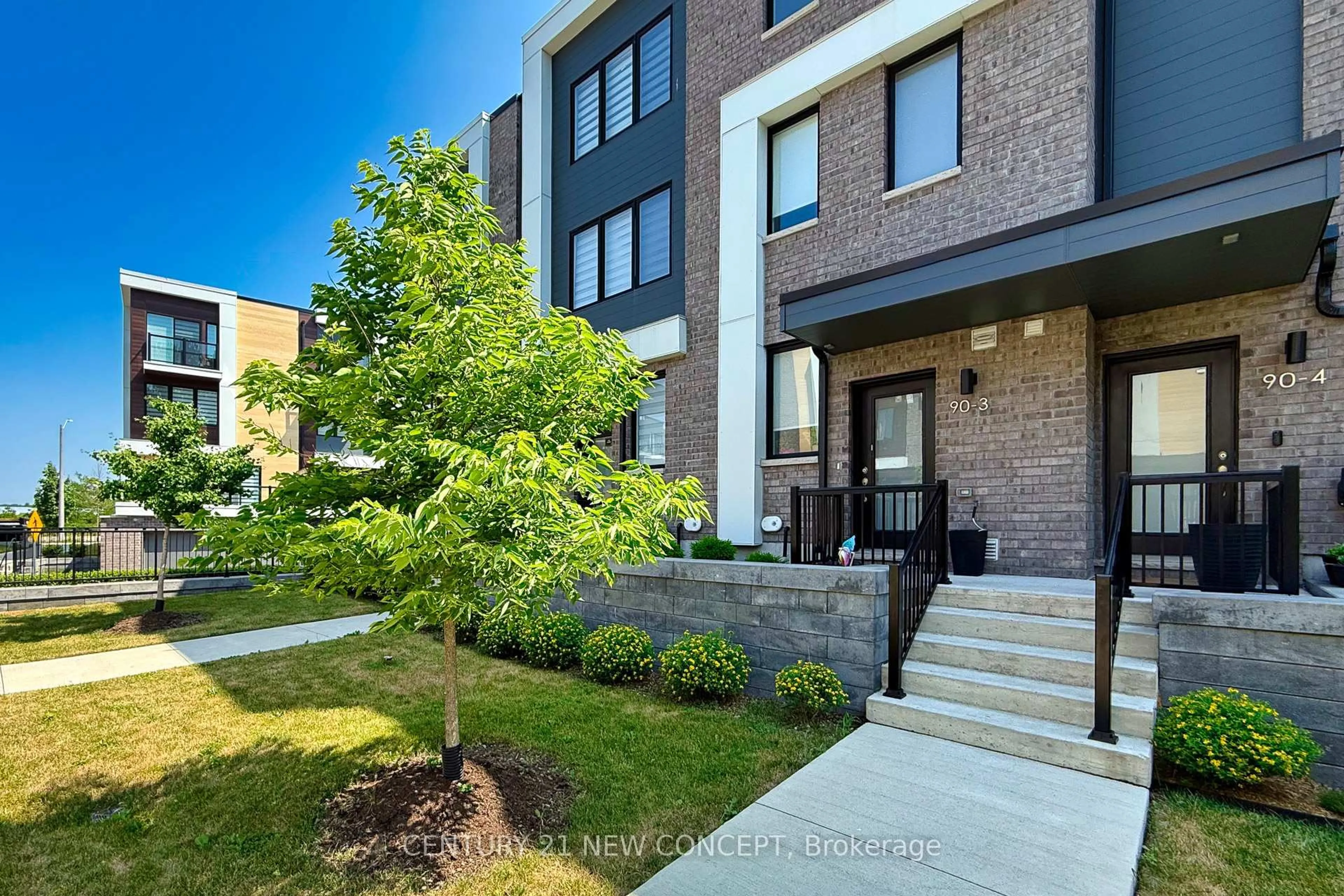 Home with brick exterior material, street for 90 Stanley Greene Blvd #3, Toronto Ontario M3K 0C8