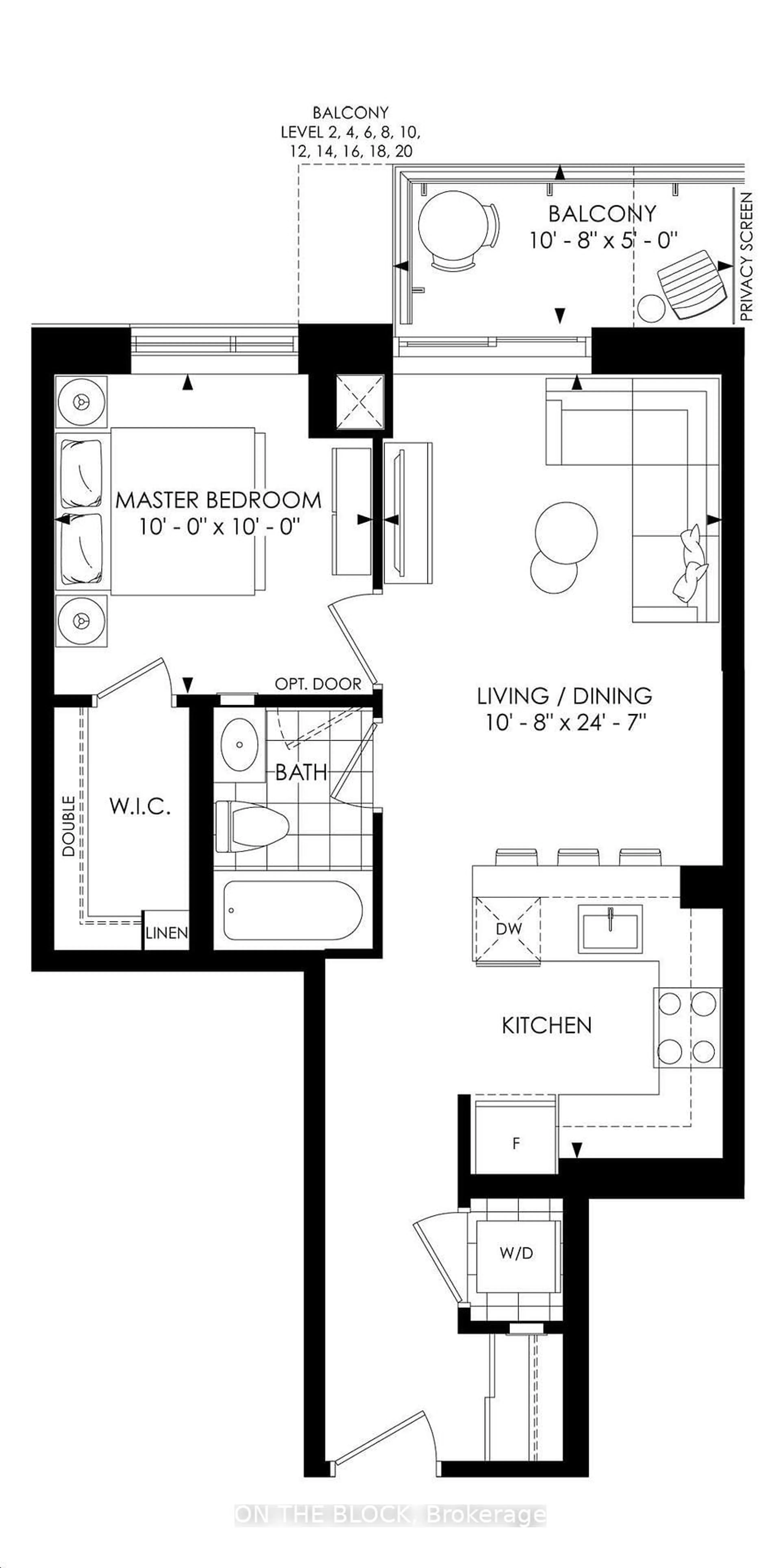 Floor plan for 335 Wheat Boom Dr #317, Oakville Ontario L6H 7Y1
