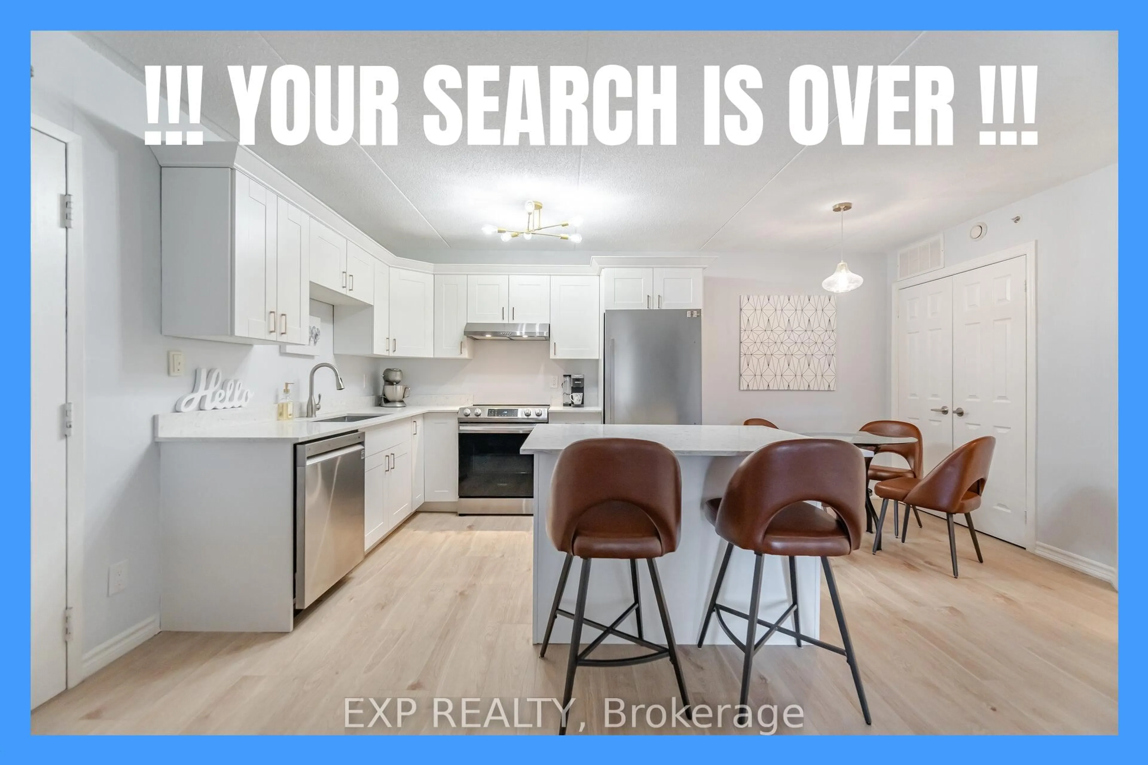 Open concept kitchen, ceramic/tile floor for 4005 Kilmer Dr #104, Burlington Ontario L7M 4M2