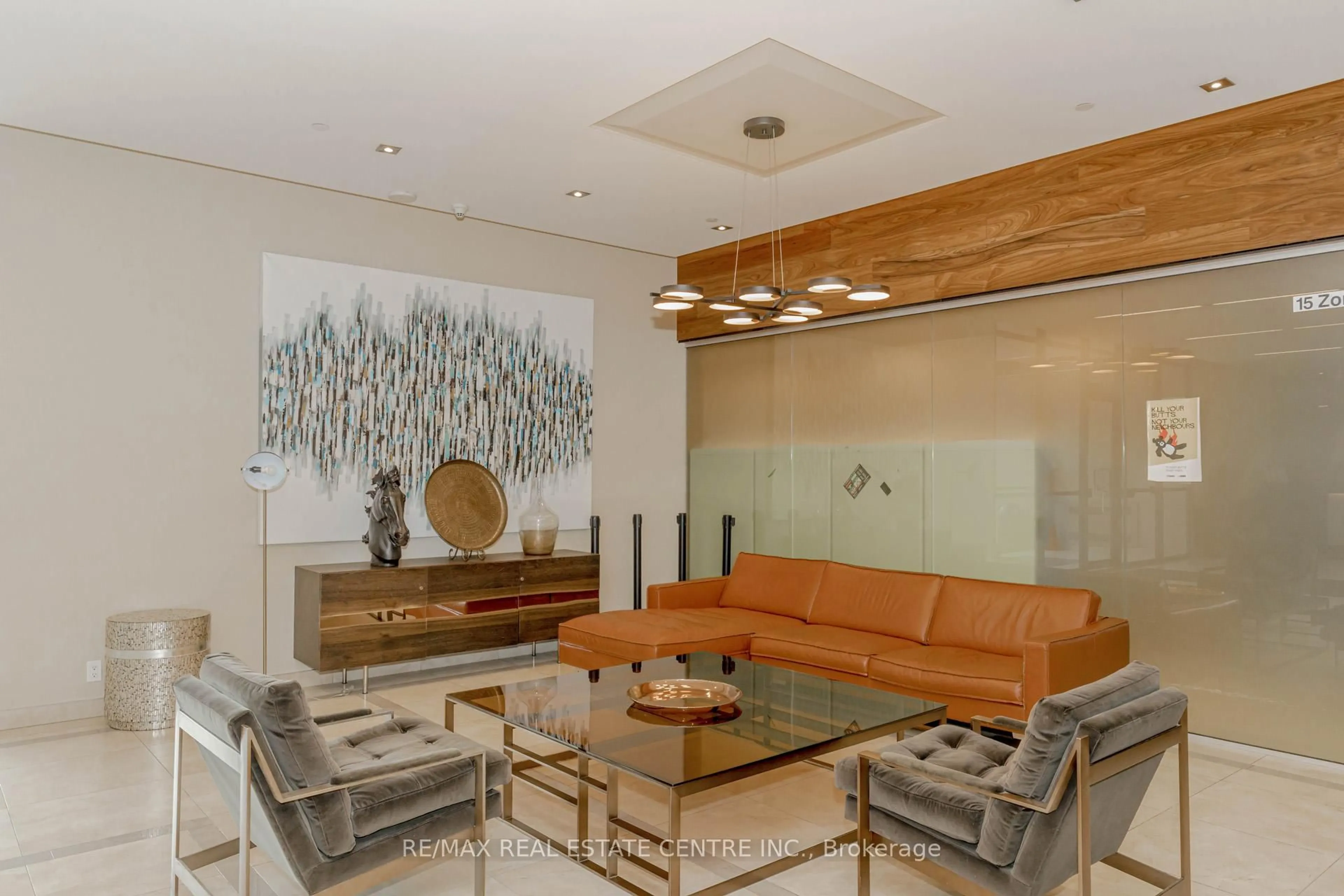 Living room with furniture, unknown for 15 Zorra St #506, Toronto Ontario M8Z 0C1