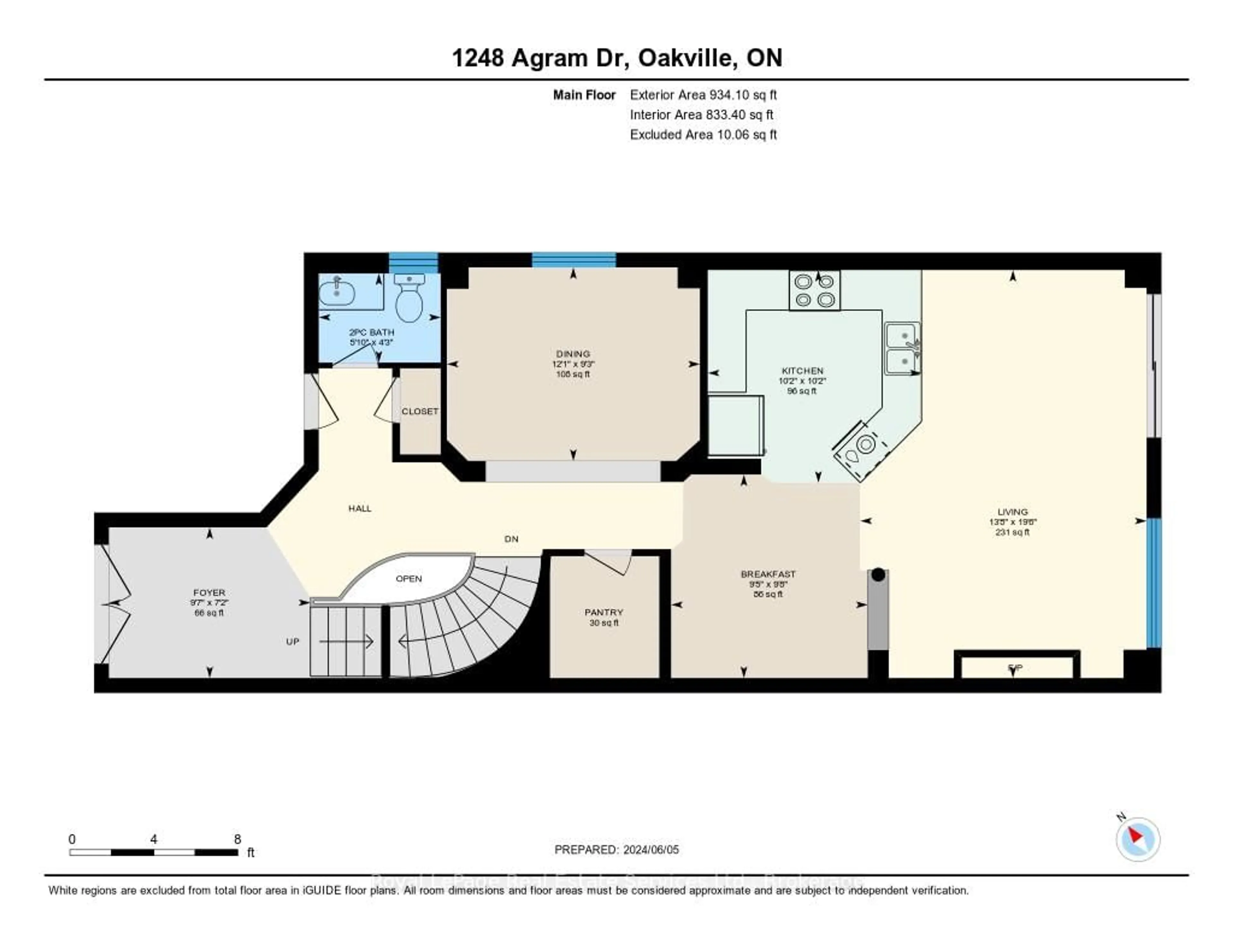 Floor plan for 1248 Agram Dr, Oakville Ontario L6H 7N9