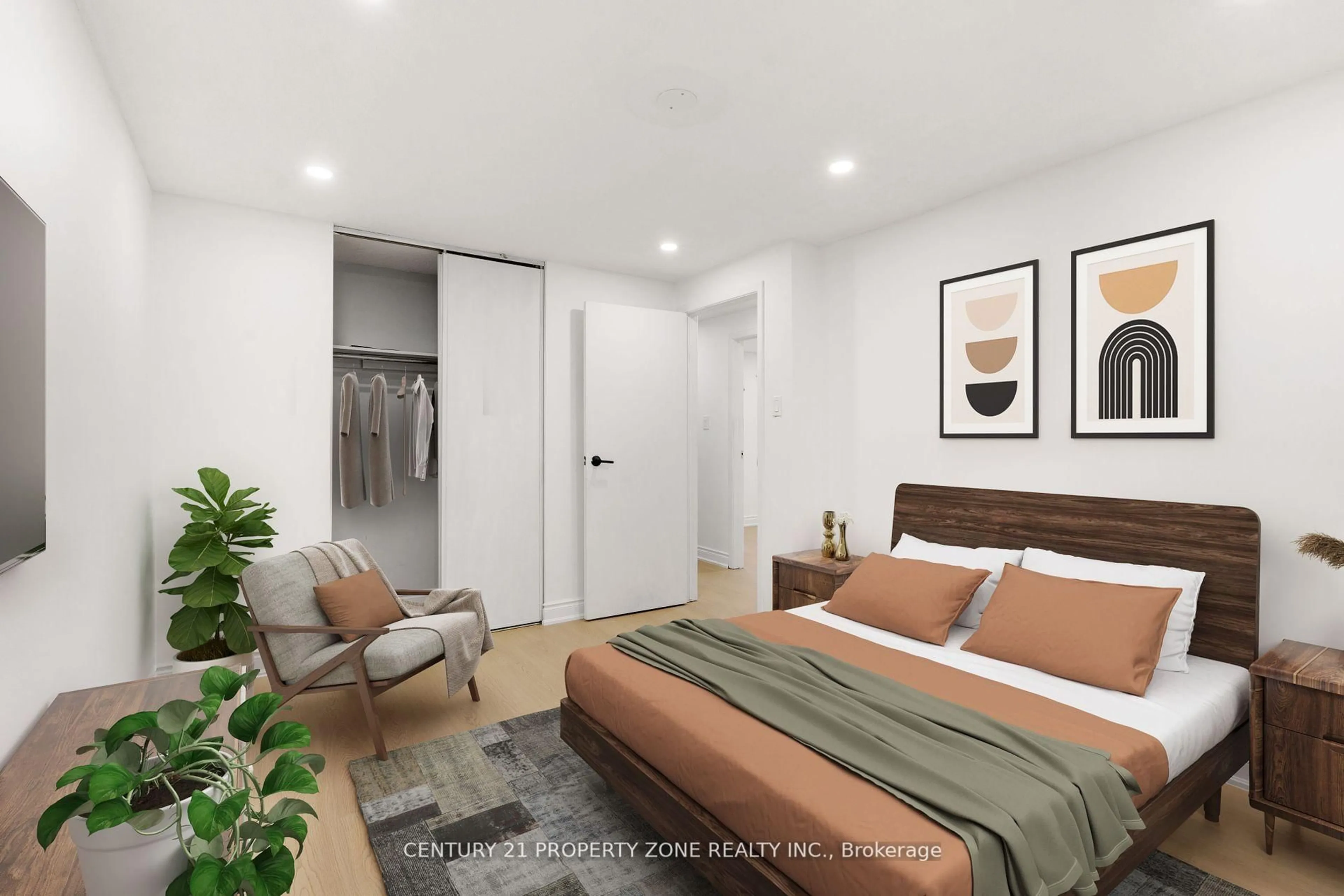 Bedroom with bed, unknown for 96 Centre St, Brampton Ontario L6V 2Z3